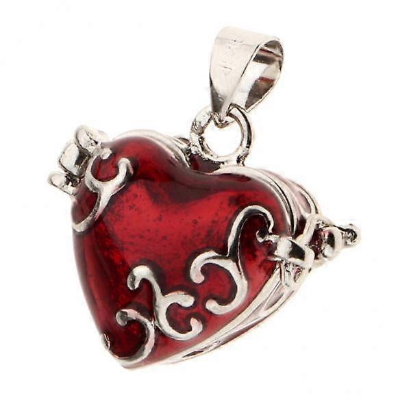 6-7pack Heart Enamel Openable Cremation Keepsake Urn Pendant Fit Necklace Red