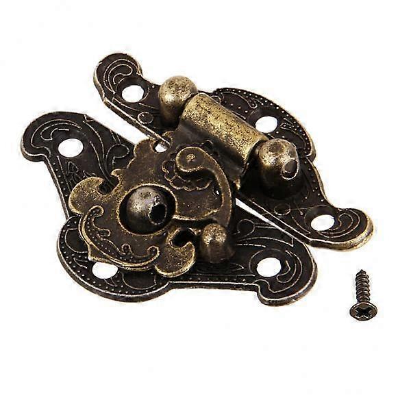 4x10ペアアンティークジュエリーボックスケースバックルシャックルロック南京錠ハスプブロンズC069