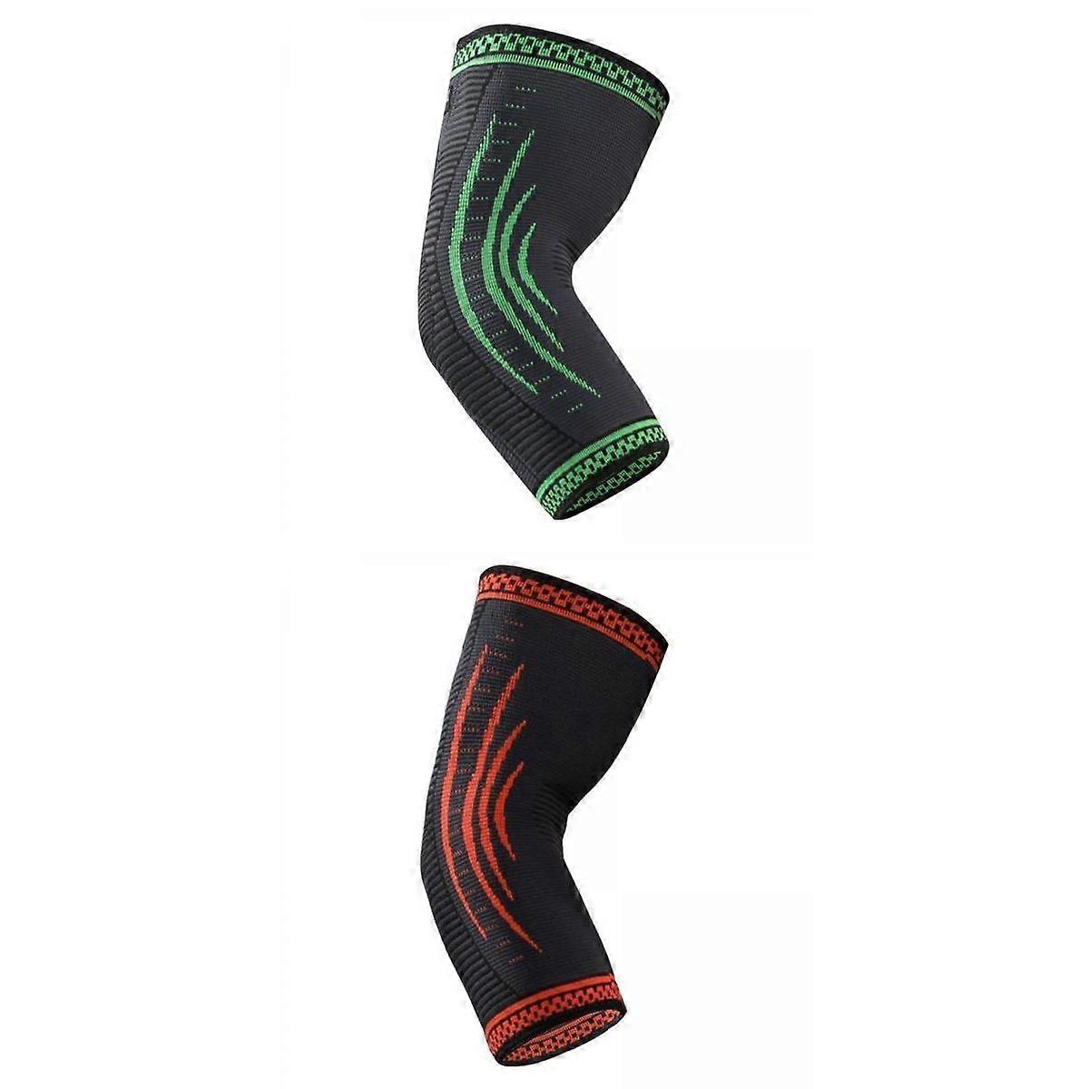 2 Pcs Elbow Brace Arm Support Wrap Workout Compression Sleeve for Sports