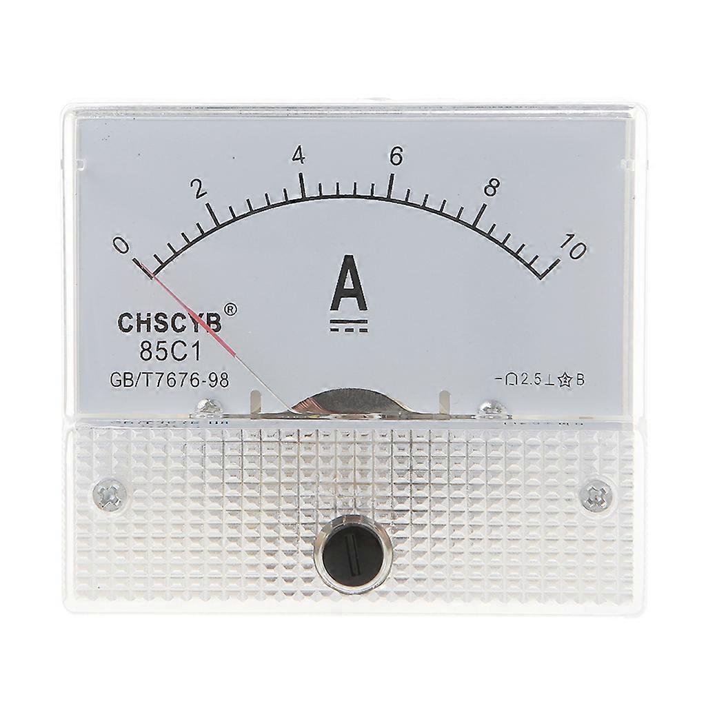 0-10A Analog für Gleichstrom-Einbaumessgerät Amperemeter Rechteck-Messdetektor