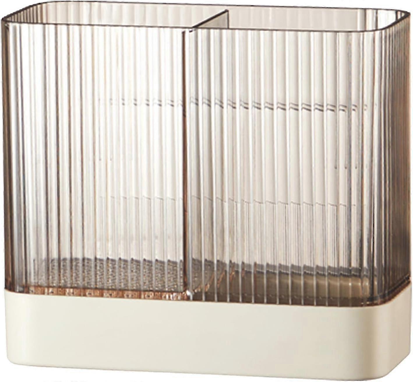 Wall Mount Plastic Sink Caddy with Drain, Kitchen Utensil Holder & Drying Rack