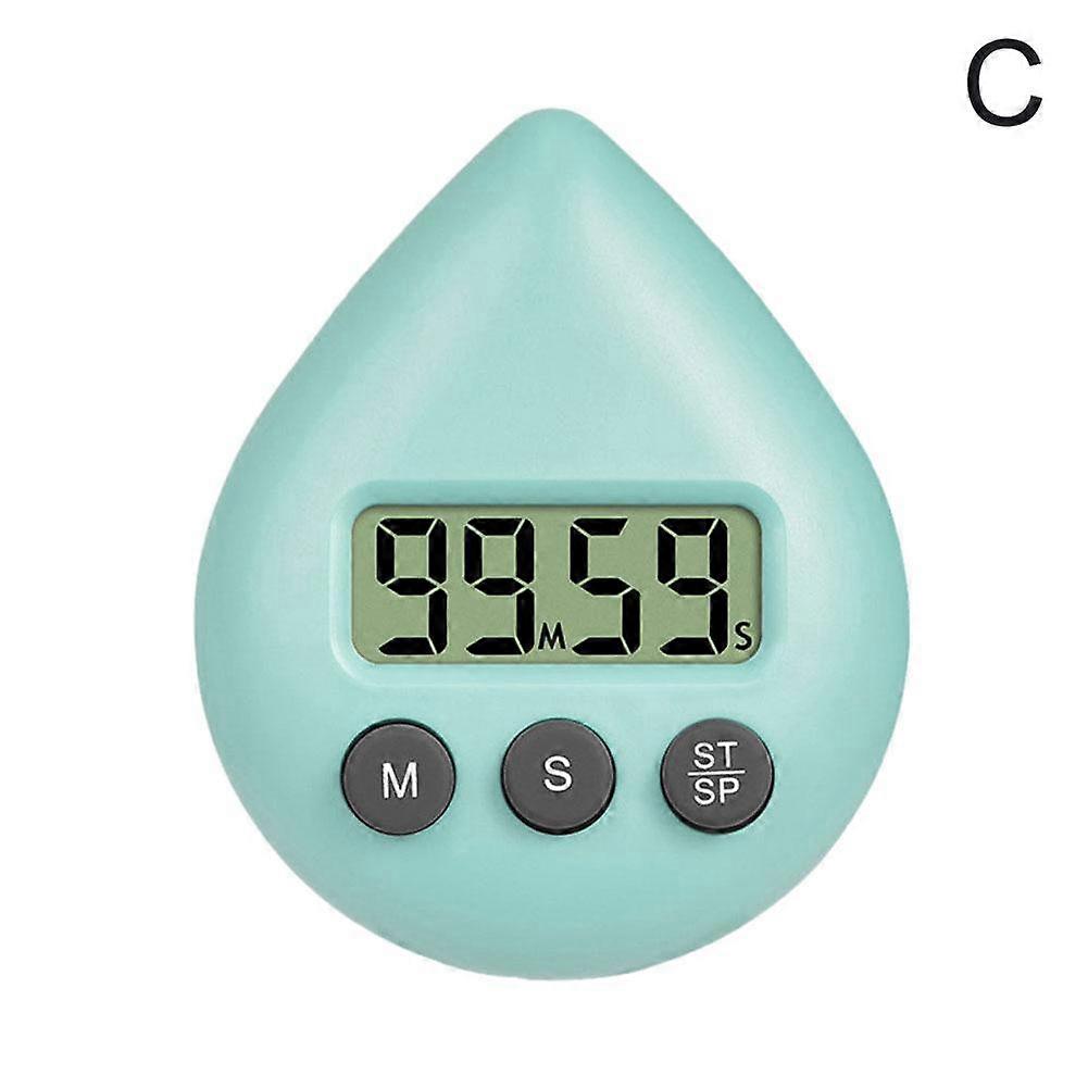 Light blue (C) $ New water drop electronic timer timer reminder student learning cartoon creative timer