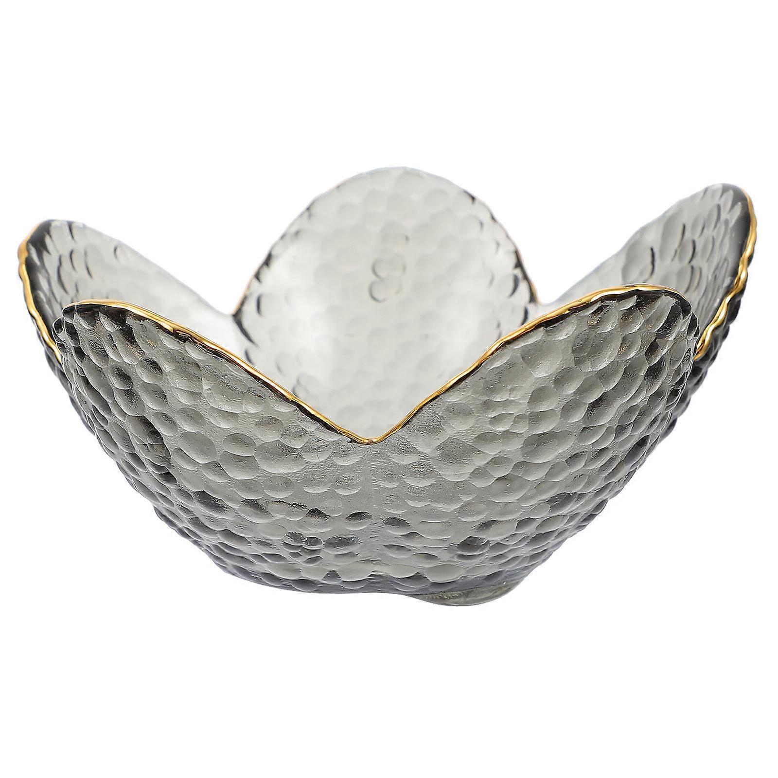 1pc Glass Fruit Plate with for Home Tableware and Candy Storage