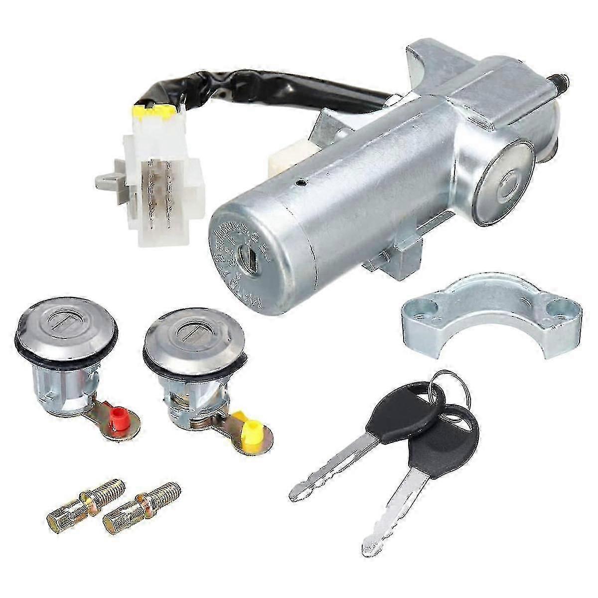 Ignition Switch & Door Lock Set with 2 Keys Compatible for Nissan Navara D22