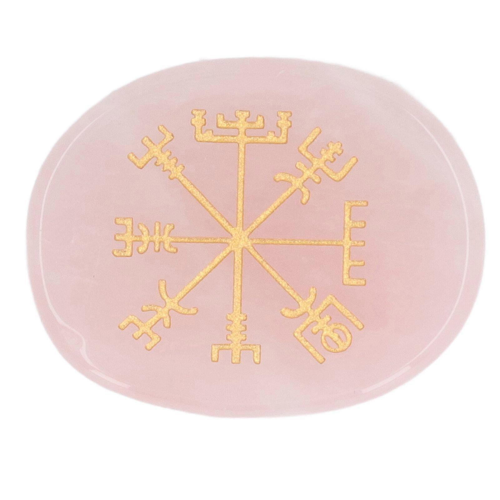 2025 أحدث طراز للشفاء من الحجر الكريستالي محفور بأحجار رمز الفايكنج الاسكندنافية