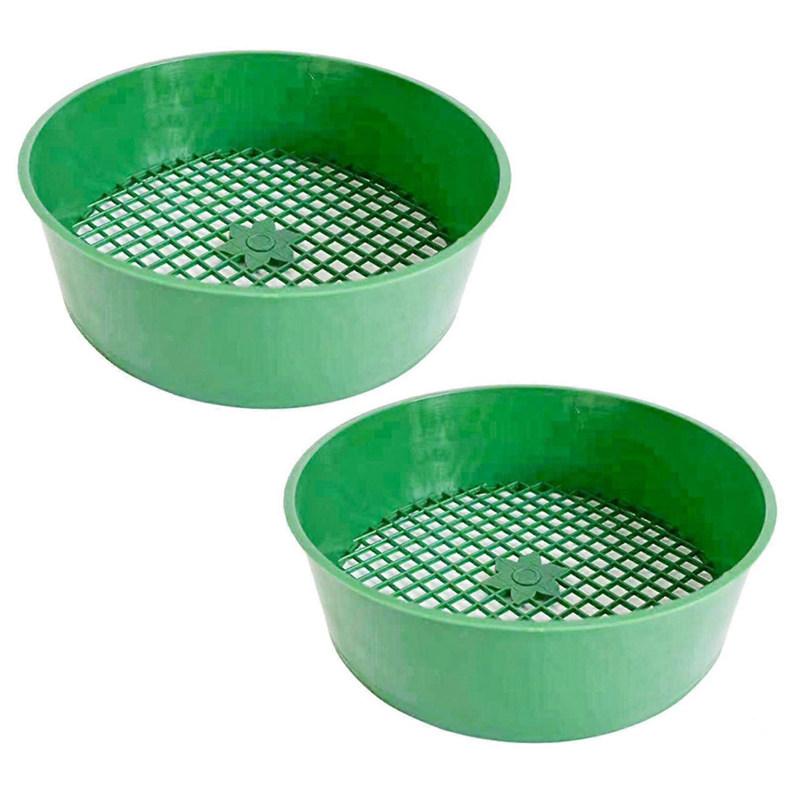 Compost Sieve Set For Garden Soil, Efficient Sifting Tools, Plastic Screen, Set Of 2
