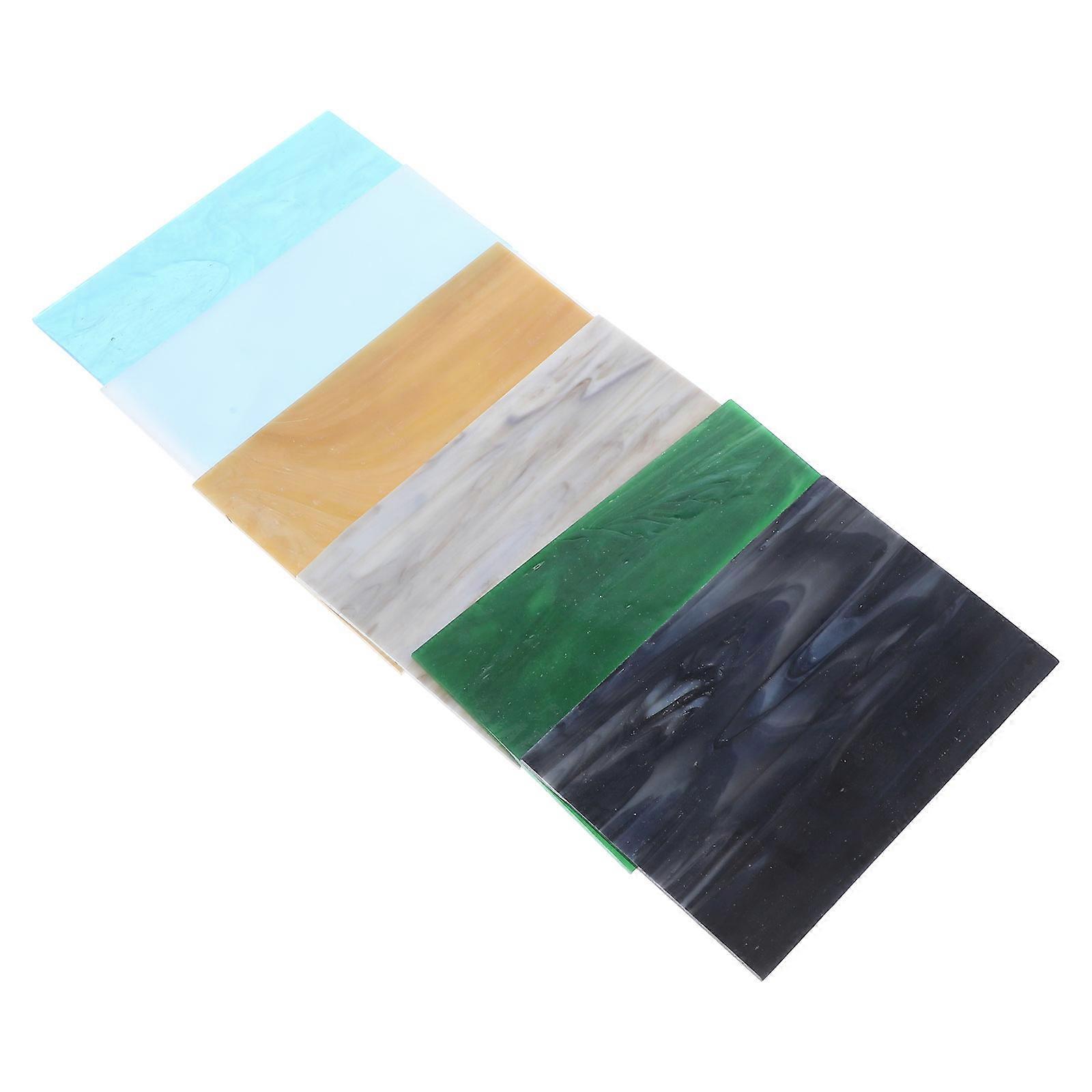 Colorful Glass Tiles Rectangular For DIY Crafts Home Decor 6 Sheets
