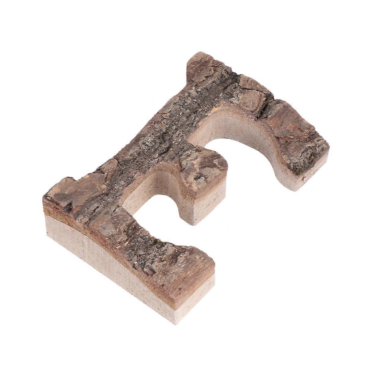 Natural Tree Bark Letter E Decoration Vintage Wooden Ornament for Home, Party, Wedding – Unique DIY English Letter Design for Living Room & Nursery