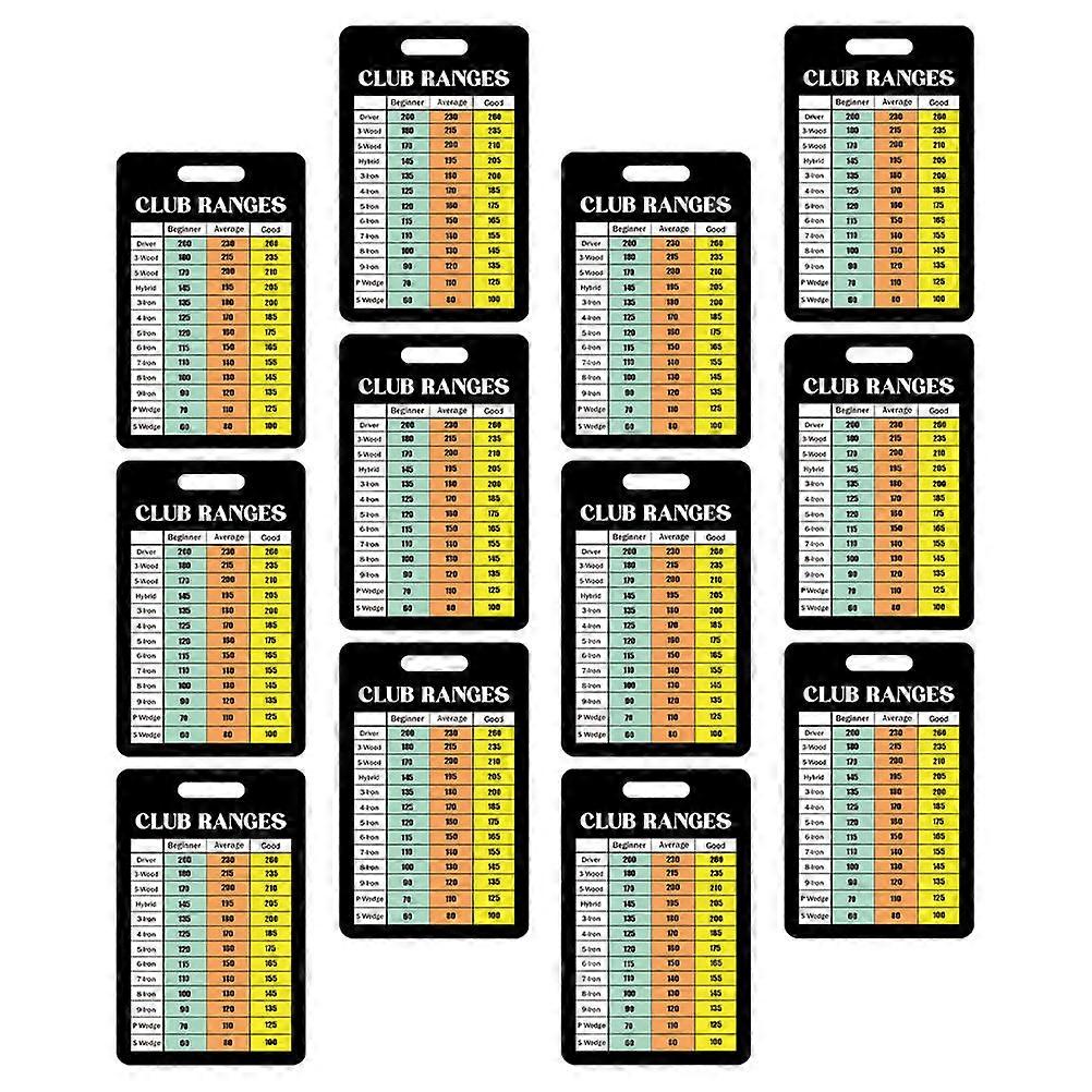 Rule of Golf Chart Golf Distance Chart Accurate Scoring For Golf Course .50X2.16X0.04IN 12Pack
