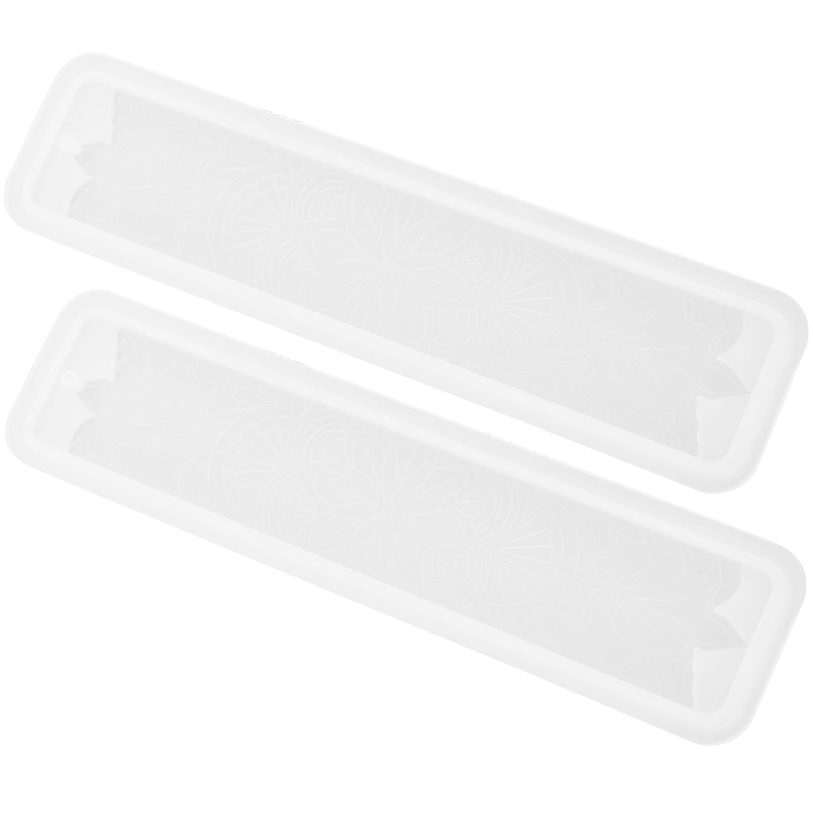 Silicone Resin Molds Epoxy Resin Molds For Bookmarks Durable Beginners 0.6X3.7X15CM 2Pcs
