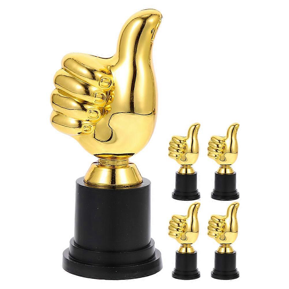 Plastic Trophy Reward Thumb Shaped Decor Children Competition Events 5Pcs