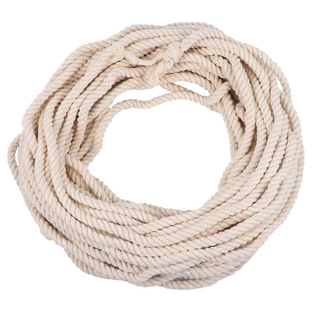 Macrame cord in natural beige cotton 5 mm twisted artisan cord 100m -