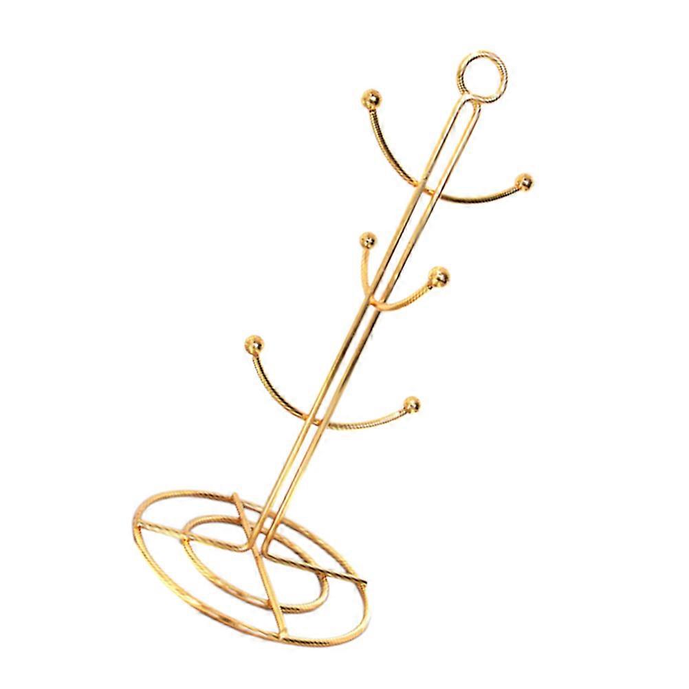 Golden Tree Shape Draining Cup Holder Shelf Hanger for Coffee Mugs – Air Drying and Home Decoration