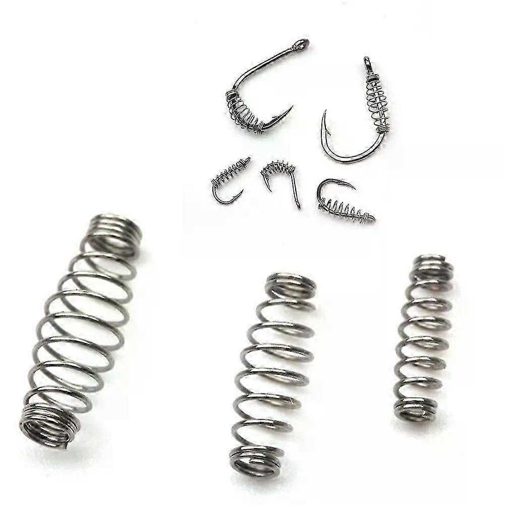 100Pcs Fish Hook Spring Bait Feeder Köder Köder Trap Zubehör Fishbait Feeder Tackle Karpfen Explosion Haken Jig Fly Fishing Hook