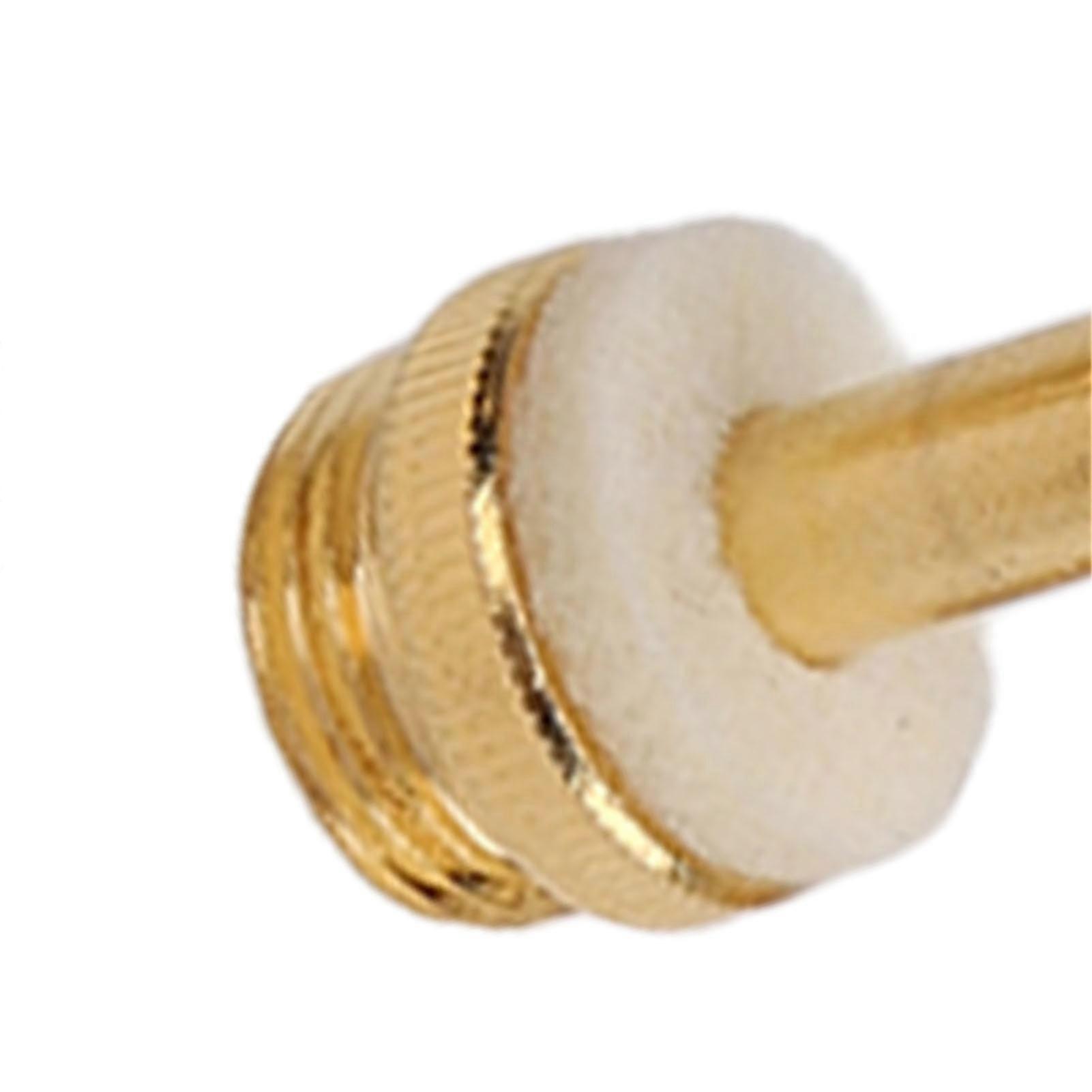 Metal Trumpet Button Top and Bottom Valve Cap Kit with Abalone Shell Inlay