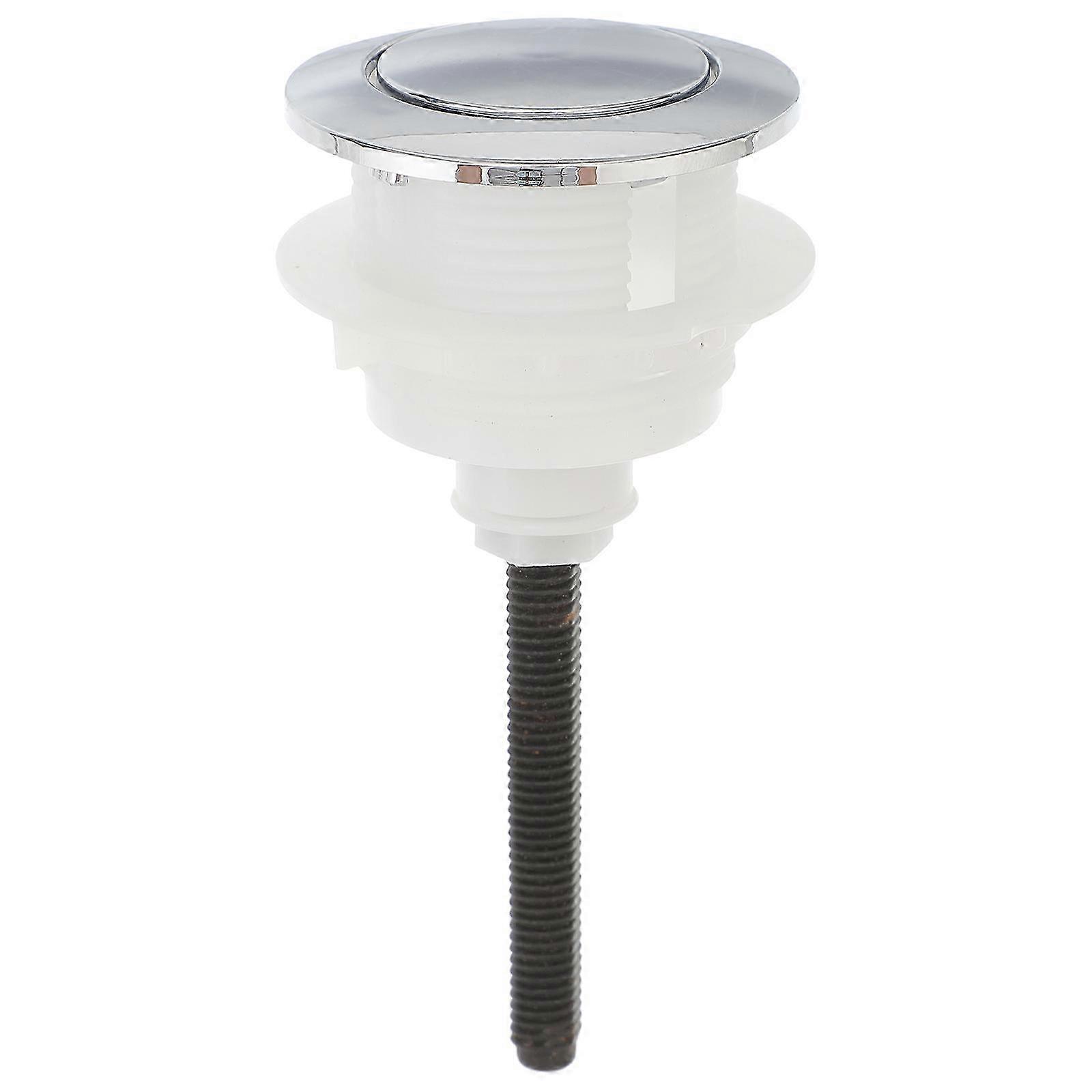 Toilet Tank Button Single Push Flushing Toilet Button Toilet Button Replacement13.00X4.60X4.60CMSilver SZRH