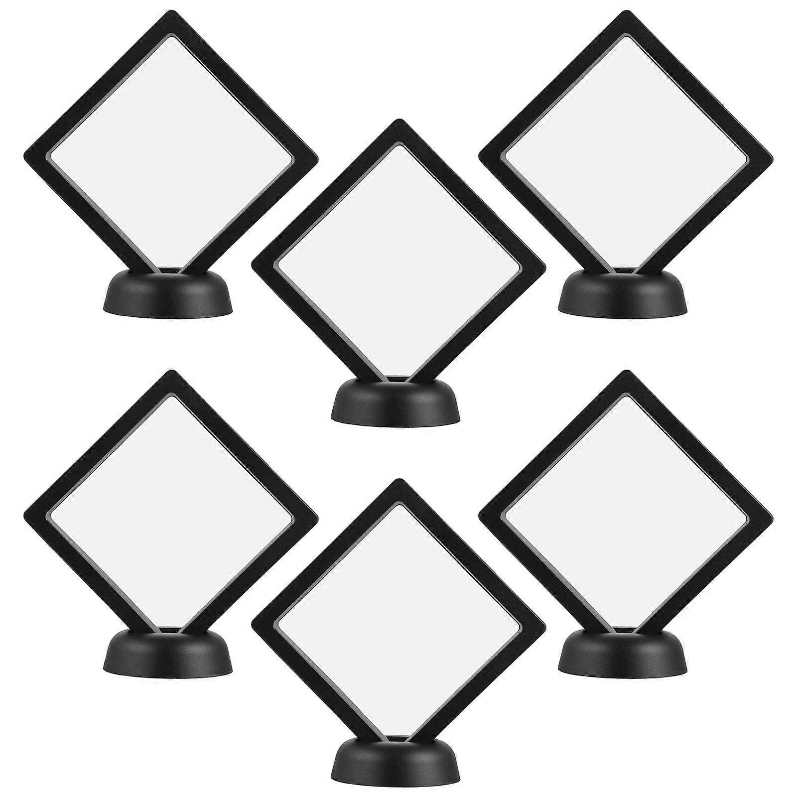 Floating Frame Display Stand Klar Schmuck Display Stand für Ausstellung 9x9cm ABS Material 12Pcs