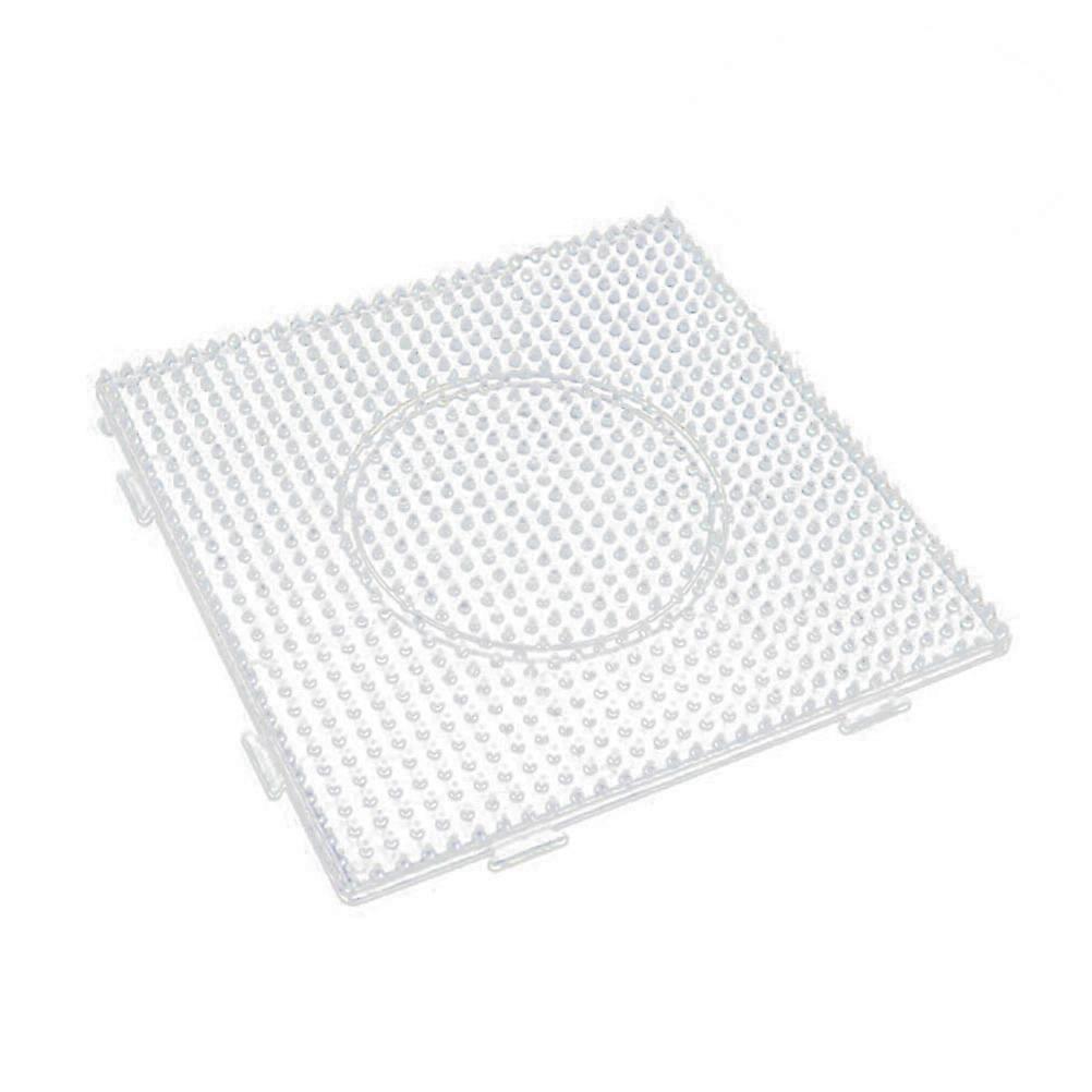 Pegboards Large Square Clear Plastic Boards For Kids Craft Beads Color Recognition 6 Pieces