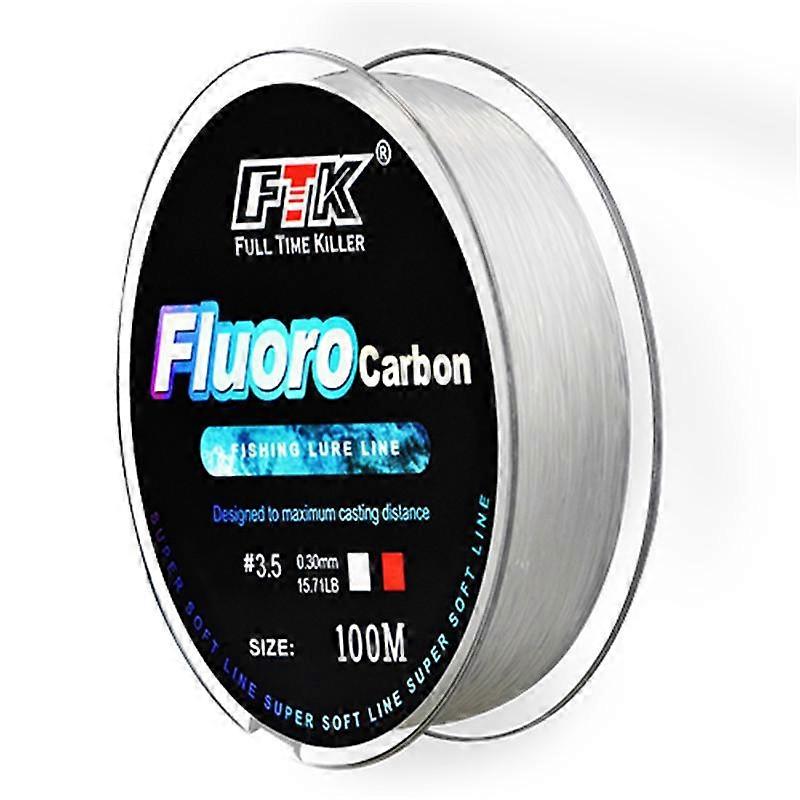 FTK 1PCS 100M Fishing Leader Line Nylon Monofilament Fishing Line For Carp Fly Fishing cord 4-34LB