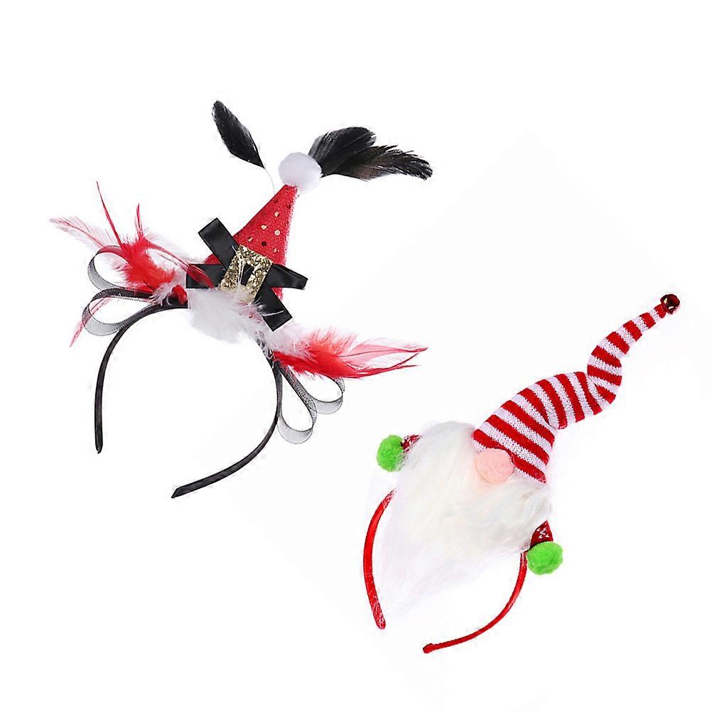 Christmas Headbands with Santa Beard Design – Lightweight & Durable Hair Accessories for Holiday Parties and Costume Events – 2 Pack for Adults