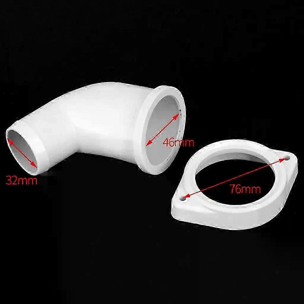 Elbow Pipe Fittings Connector 90 DIY Toilet Assembly Set Fit For Trailer