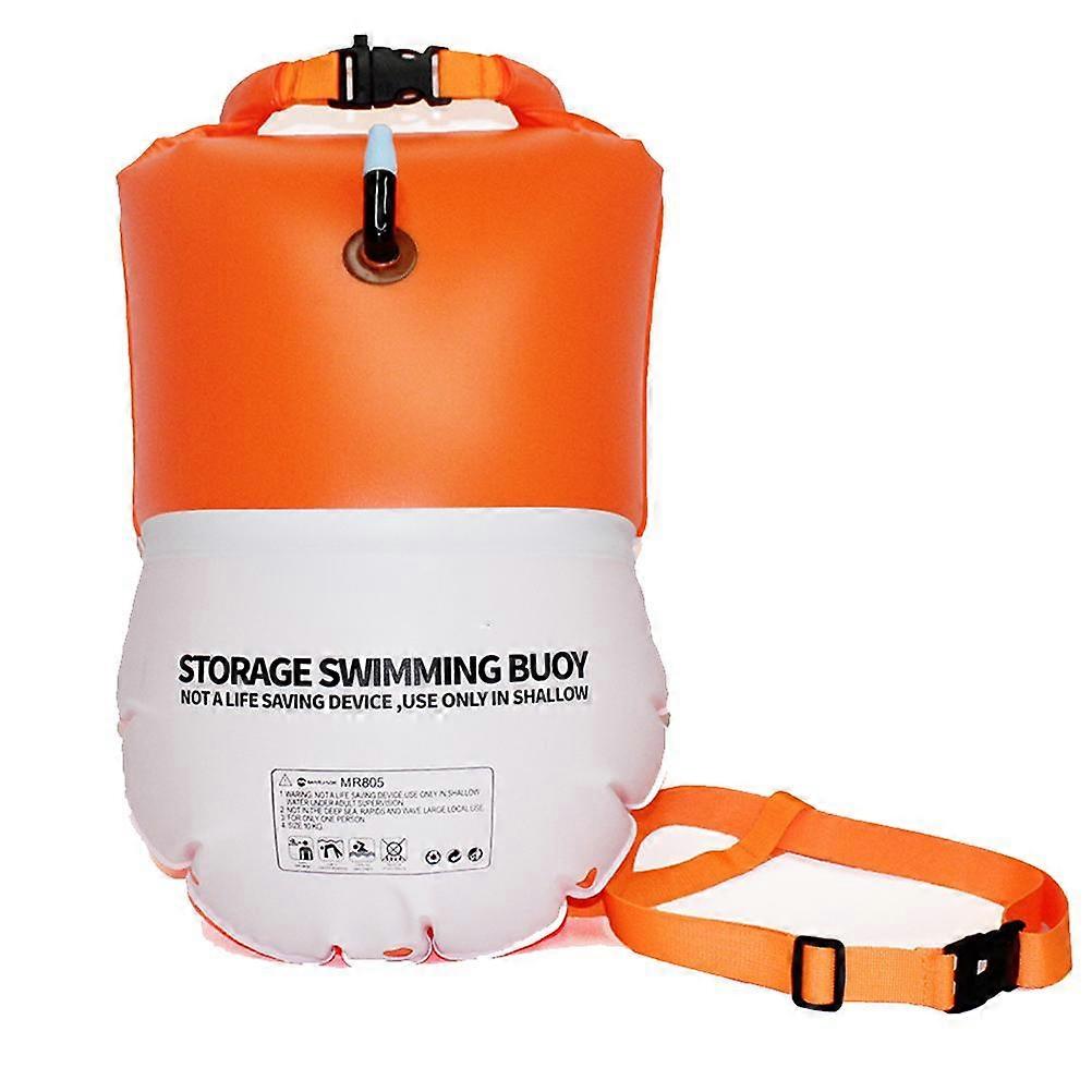 Flotation Device With Independent Air Bags For Open Water Swimmers, Highly Visible Buoy Float And Safe Swim Training, Detachable Shoulder Straps, 20L