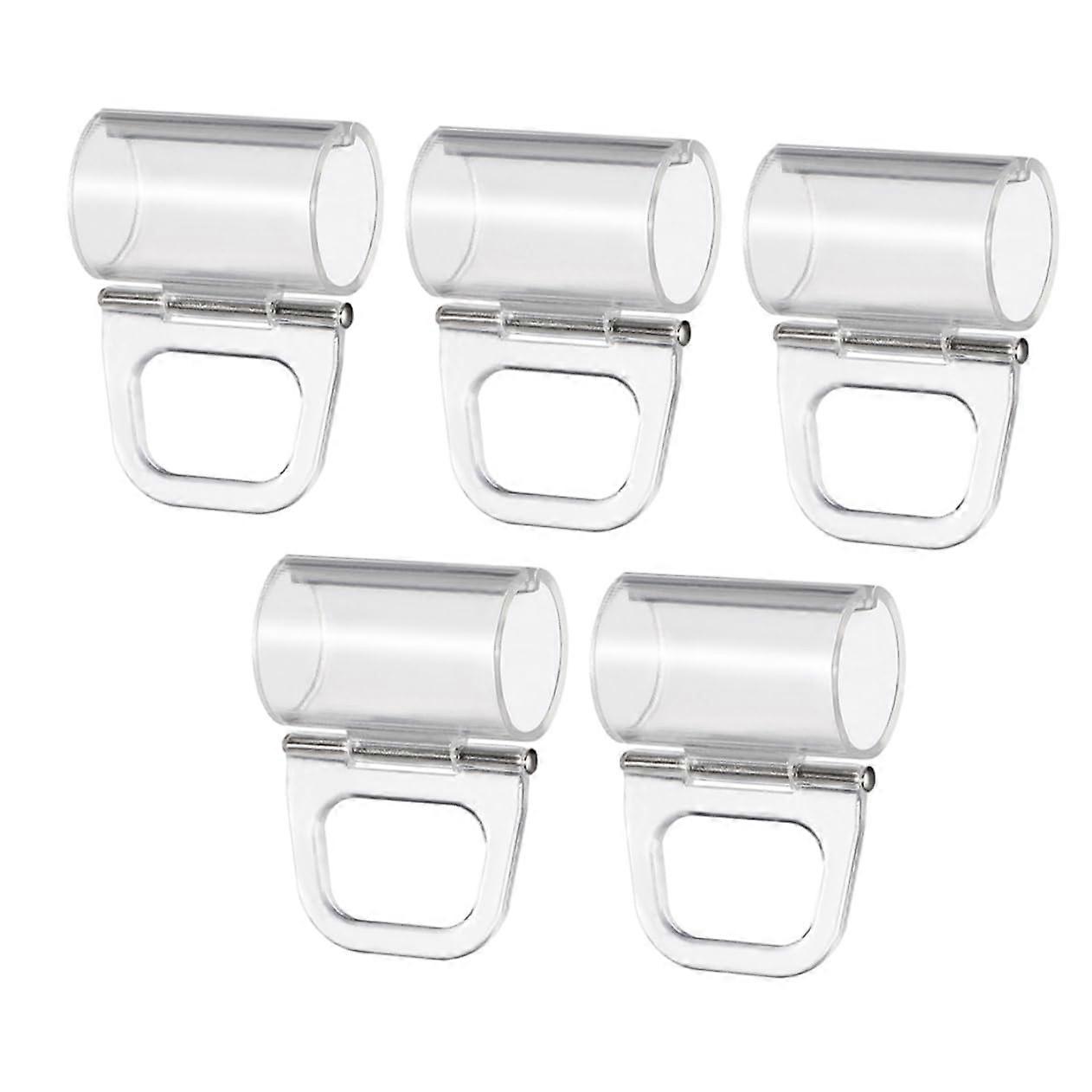 5 Pack Curtain Hooks for Window Drapes, Vertical Blind Clips, Replacement Holders for Valance and Drapery, 4.5 Inch Size