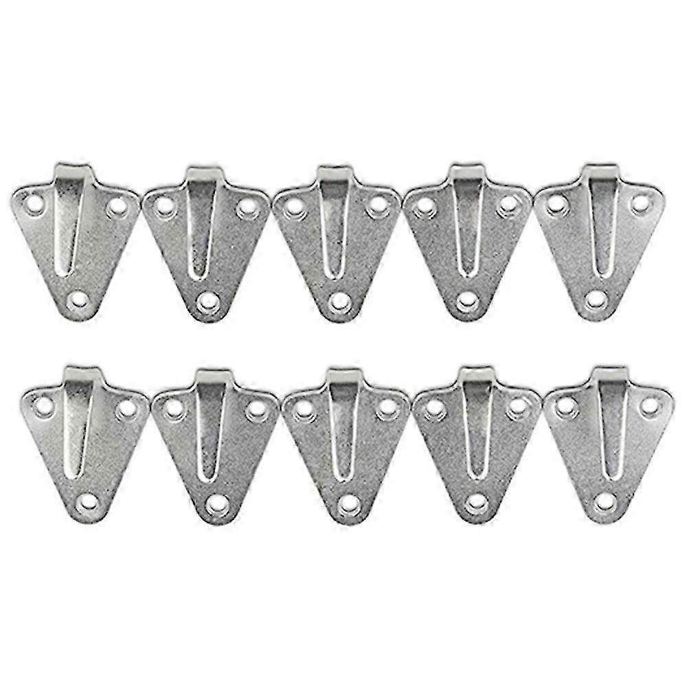 10Pcs Three-Hole Waterproof Tarpaulin Hook Trailer Connecting Net Hook Iron Plate Hook Suitable for Brands