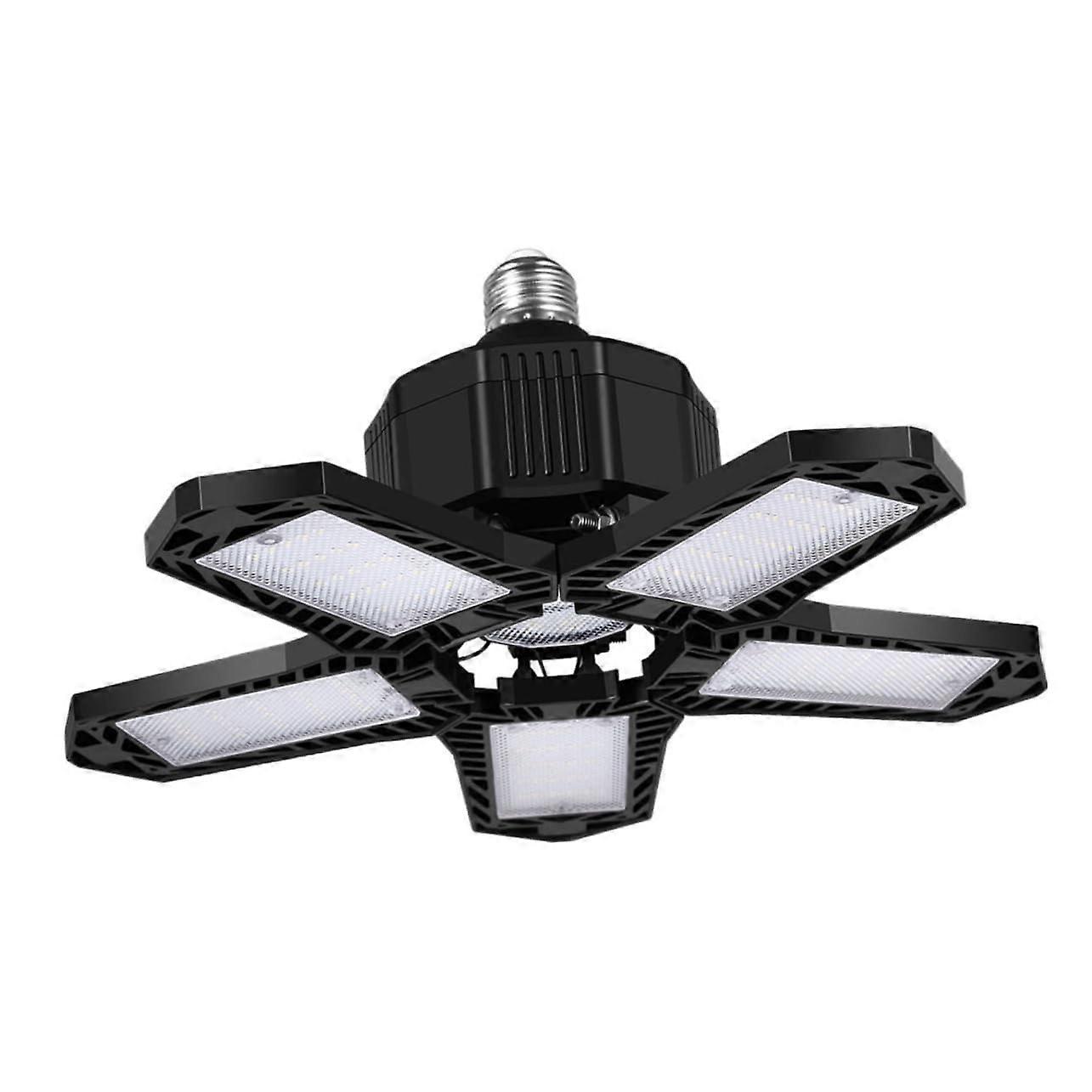 LED Garage Light - Adjustable Deformation Lamp for Outdoor Ceiling Lighting, Plastic Storage Headlight, 60W