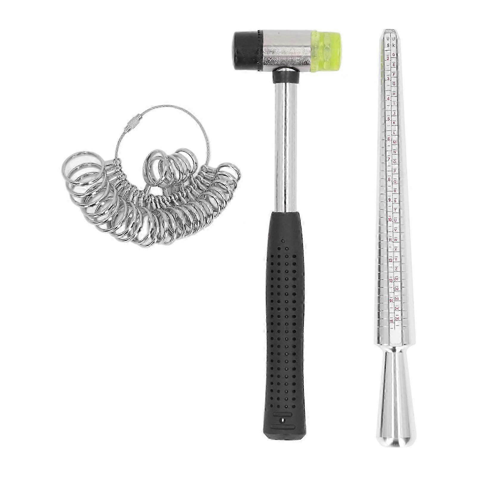 Ring Sizer Measuring Tool Mandrel Gauge Jewelry Measurement Maker Kit Sizing Stick