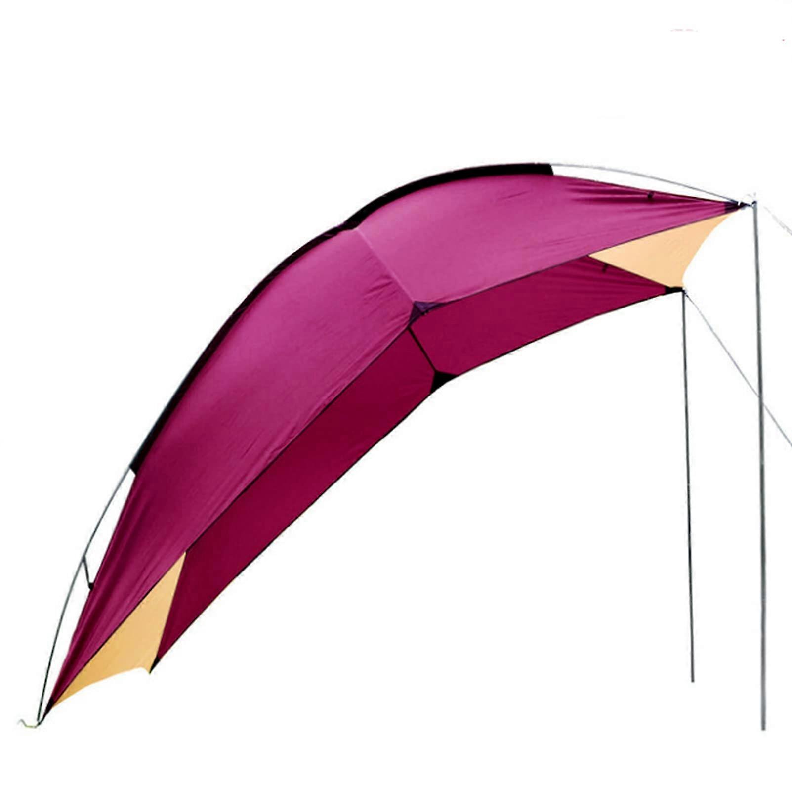 Car Tailgate Awning Tent for Pickup Trucks - Waterproof Canopy Sunshade for SUV Minivan RV Trailer with Wine Red Color