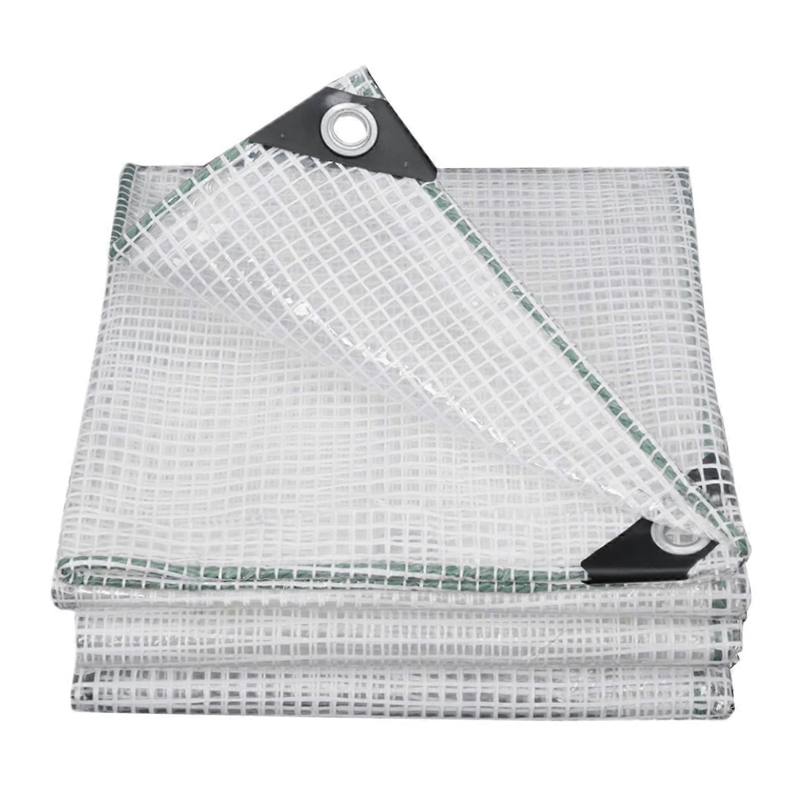 Waterproof Film Transparent Tarps 2x3m, Quality Polyethylene, Soft, AntiRust Grommets, Plastic Sheeting, 0.3mm, TearResistant