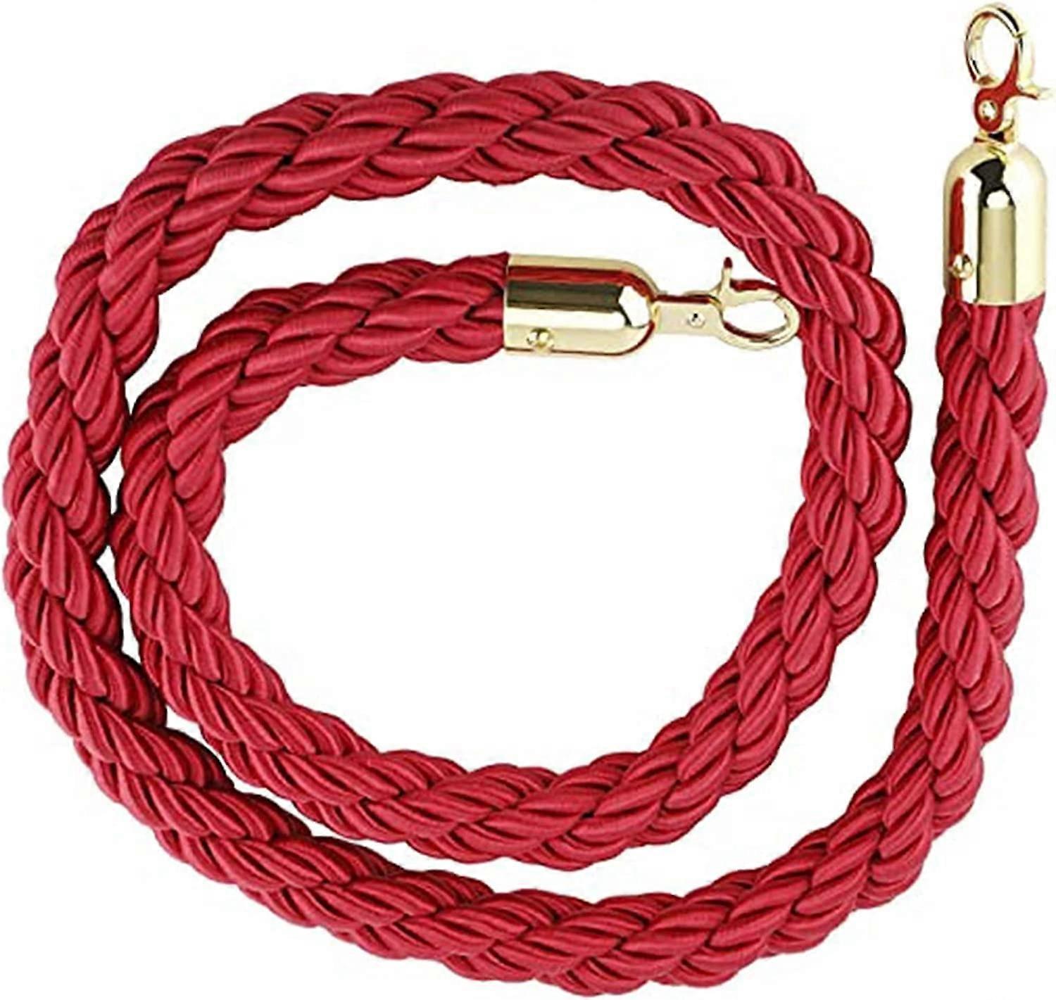 Hemp Rope Barrier Rope for VIP Access Control, 150-500 cm Lengths, Braided/Twisted Design with Hooks