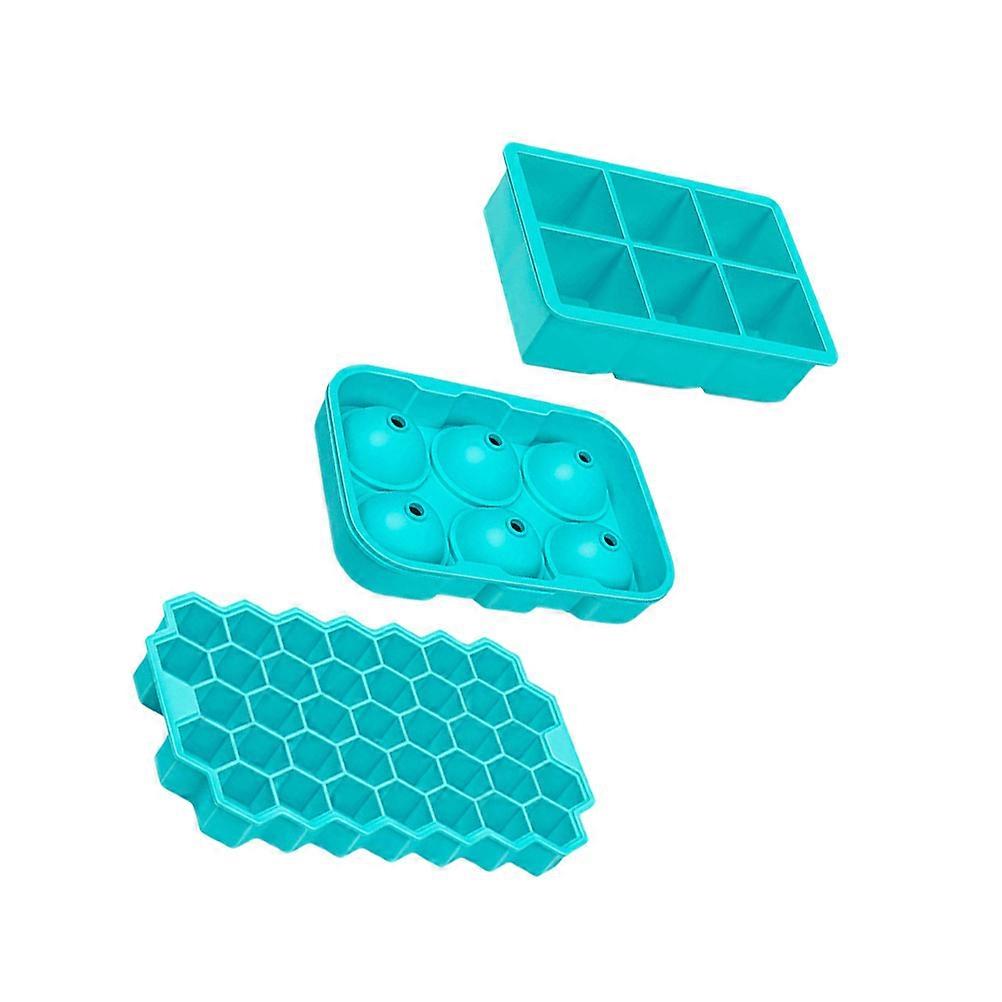 Silicone Ice Cube Tray Ice Ball Mould For Wine Party 22x17x7cm Measuring Ice Making 3Pcs