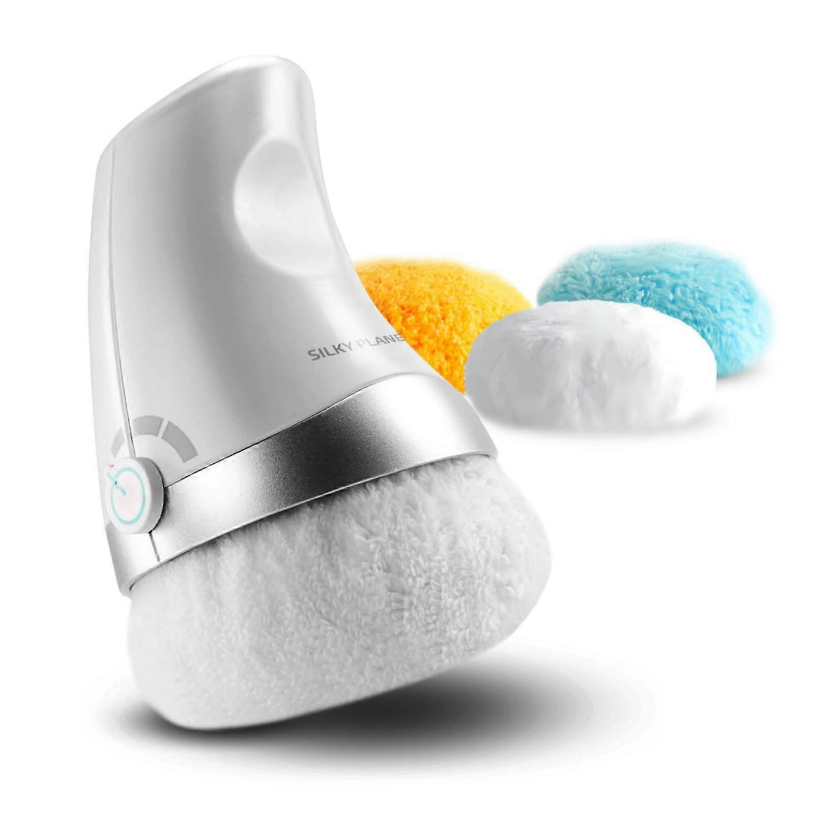 Cellulite Massager Handheld Body Sculpt Machine with 3 Massage Pads and 6 Speed Settings, White 10x10x16.5cm