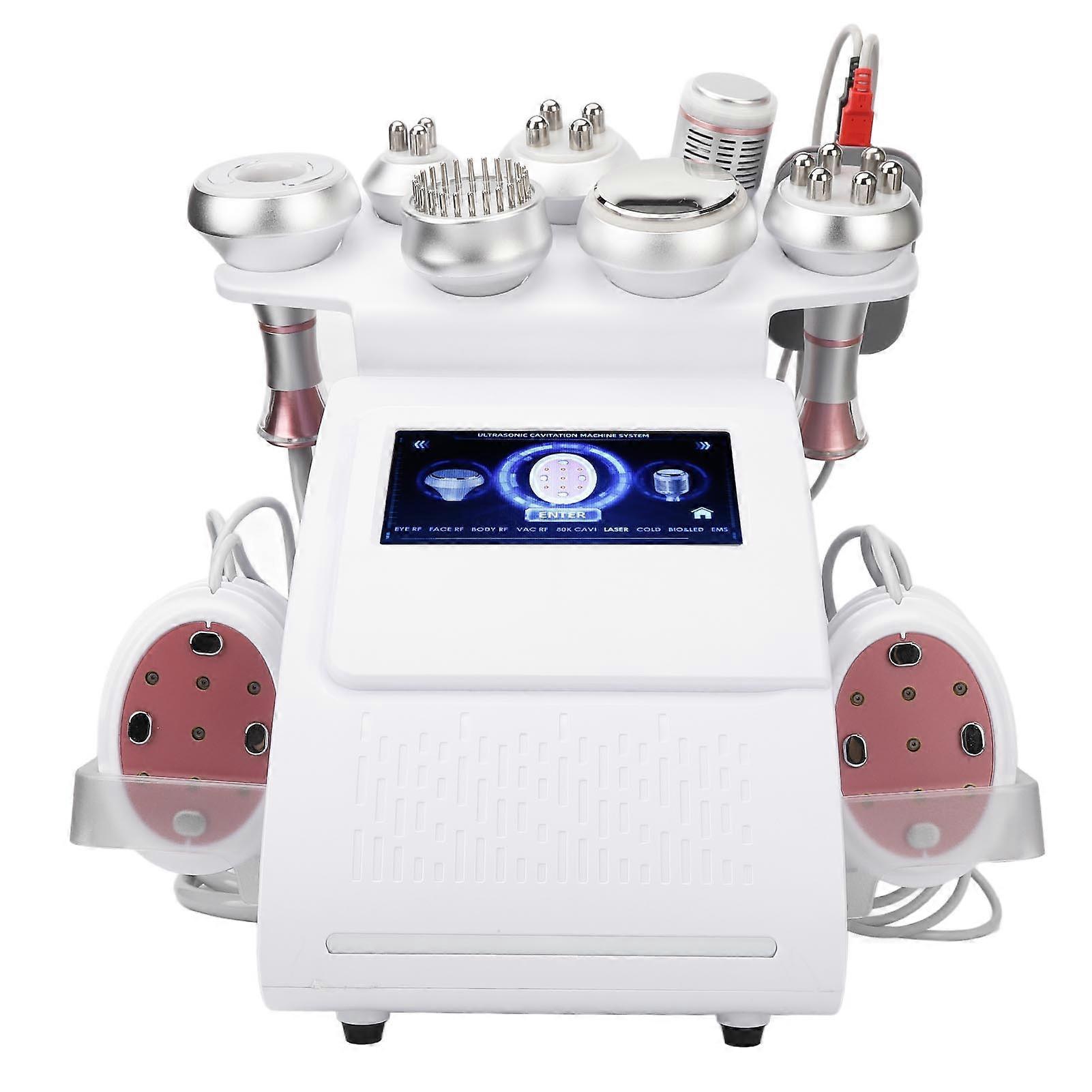 9 in 1 80KHz Cellulite Cavitation Machine Fat Burning Remove Scars Cold Compress Hammer Body Slimming Machine 100‑240V US Plug