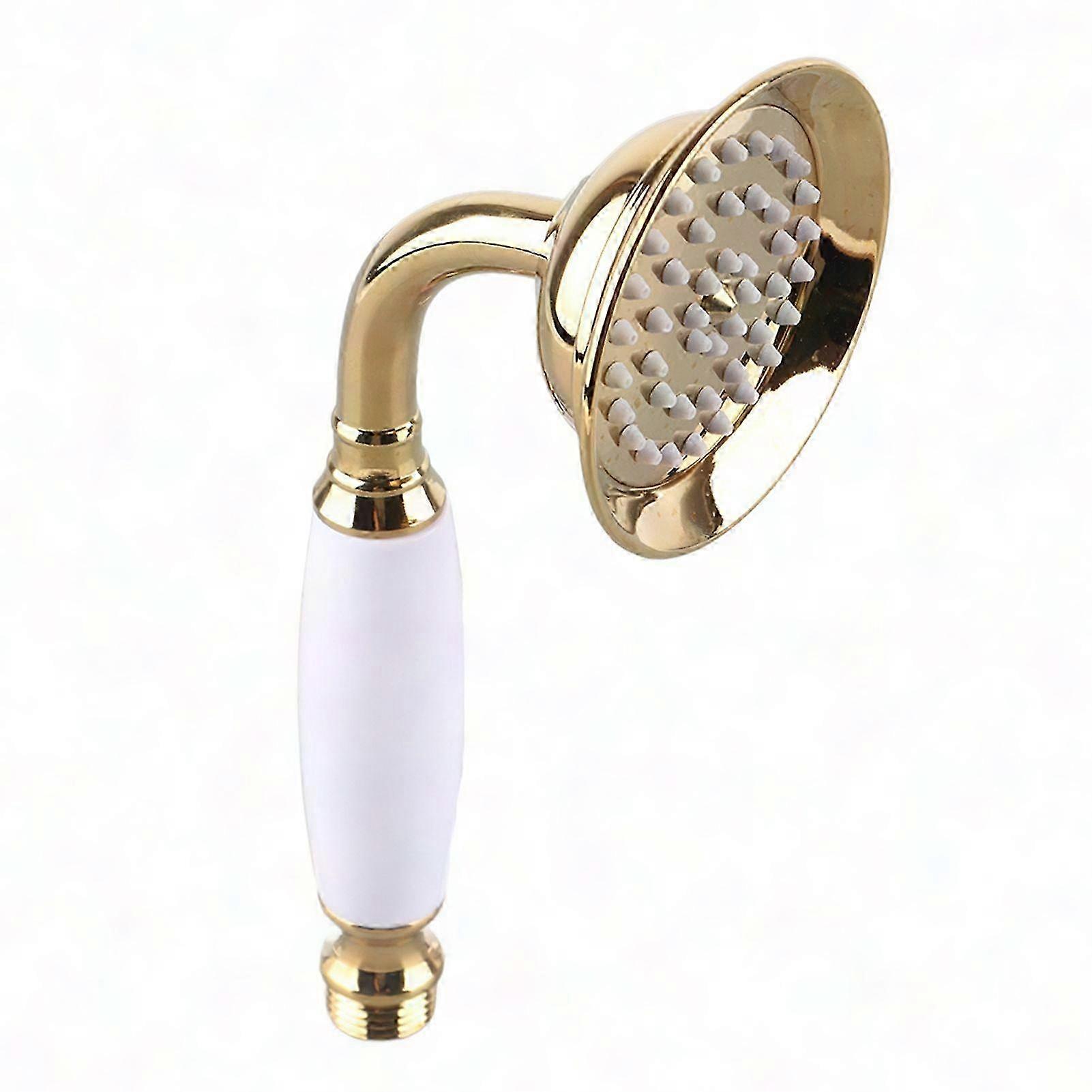 Gold G1/2" Handheld Shower Head with Spray Function - Bathroom Fixture for Home Use