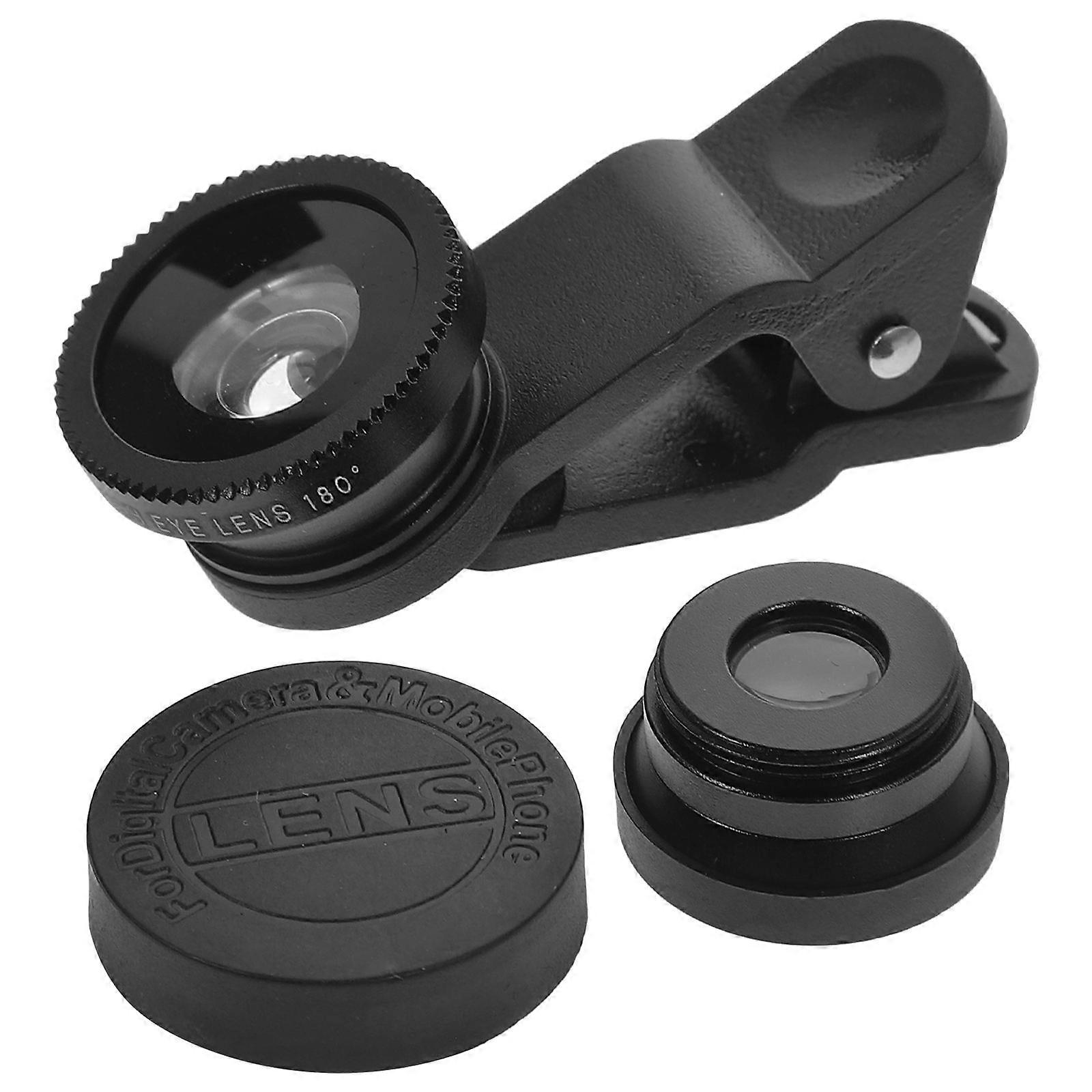 Universal 3 in 1 Cell Phone Camera Lens with Super Wide Angle Macro and Fisheye for Photography