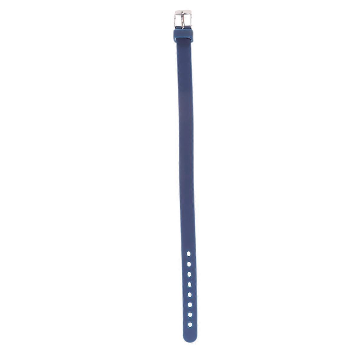 Blue Silicone Bracelet for Kids Decor Use Durable and Portable with Interval Hole Design 0.5in Width