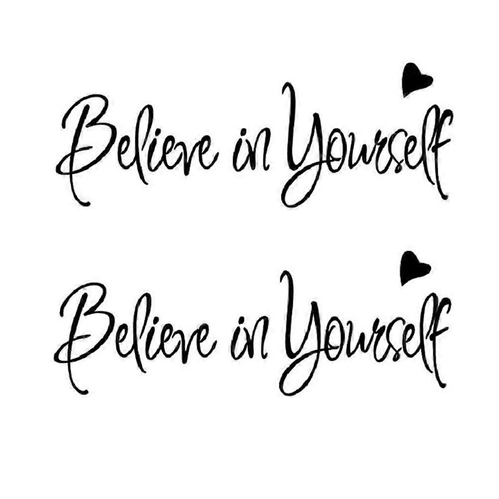 Achieve Believe Wall Stickers Chic Lettering Decor Assorted Color 56x20x0.2cm Removable Diy Inspirational Quotes 2 Sets