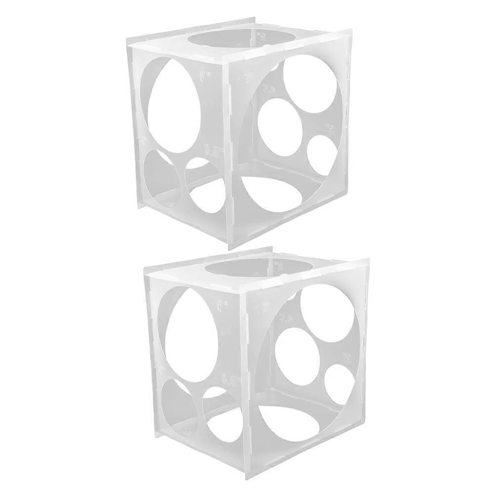 Plastic Balloon Sizer Box for Accurate Measurement and Storage Transparent Reusable PVC 2 Pcs