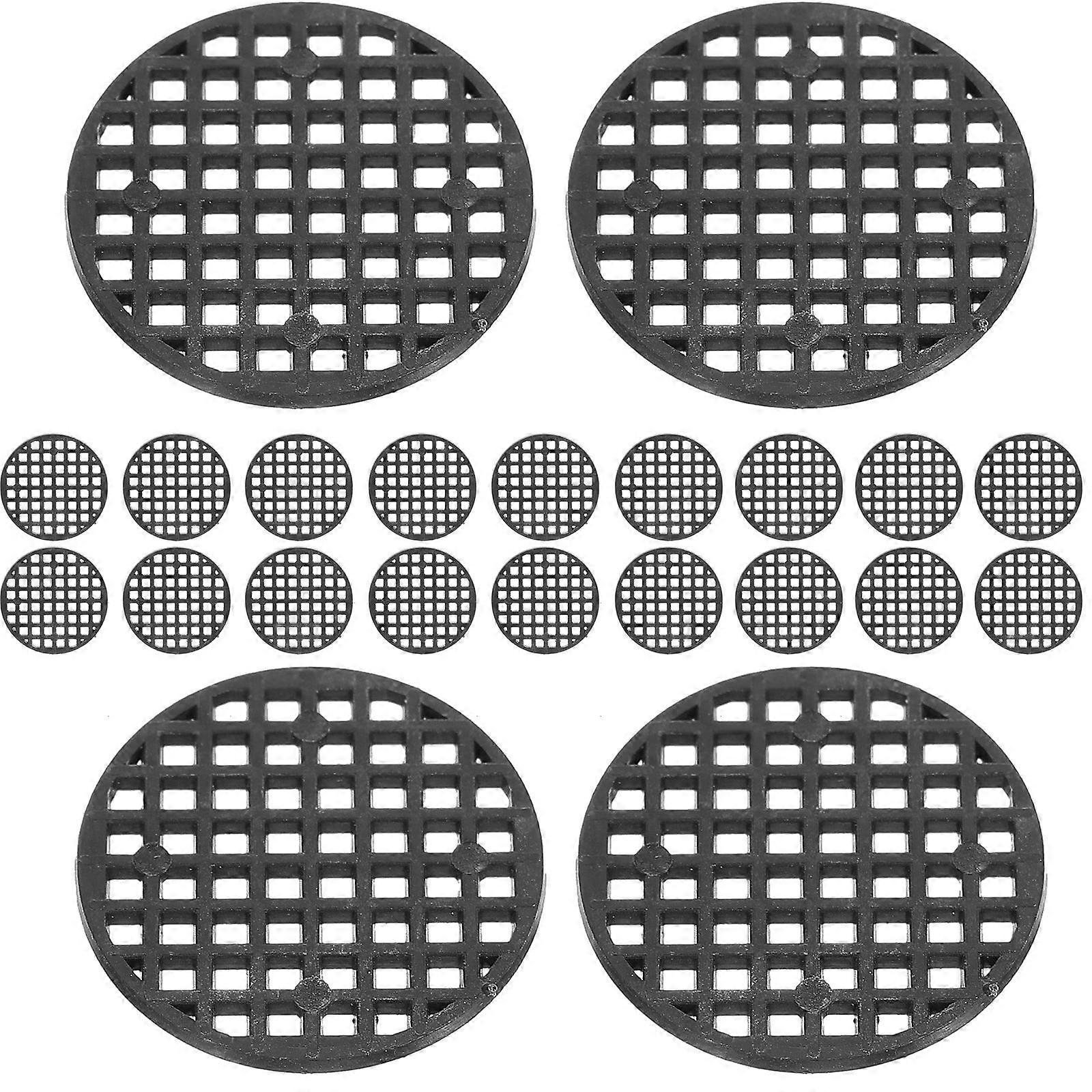 100pcs Planter Hole Mesh Pads for Garden Flowerpot with Round Plant Pot Bottom Nets