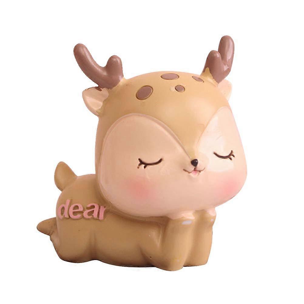 Deer Cake Decoration Lovely Deer Shape Design Multi-Purpose Household Decorations for Friends 1Set