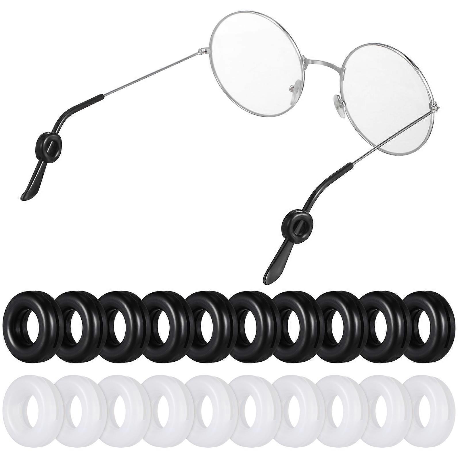 10 Pairs Silicone Anti-Slip Round Comfort Glasses Retainers for Eyeglasses Assorted Color Fits Most