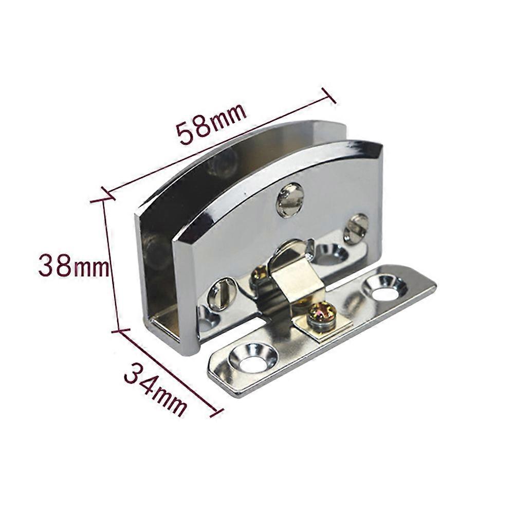Glass Mounts Zinc Alloy Square Clamp for Home Store Office Silver 5.8 x 3.8 x 3.4 cm Glass Fixation 1Pack