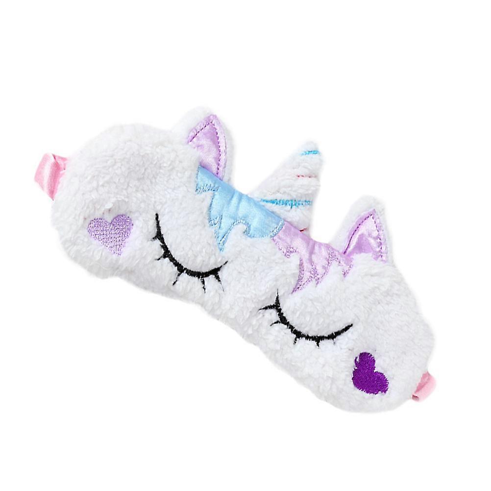 Sleeping Eye Mask Unicorn Shaped Light Blocking For Travel Home Hotel Use Multi Color 1Set