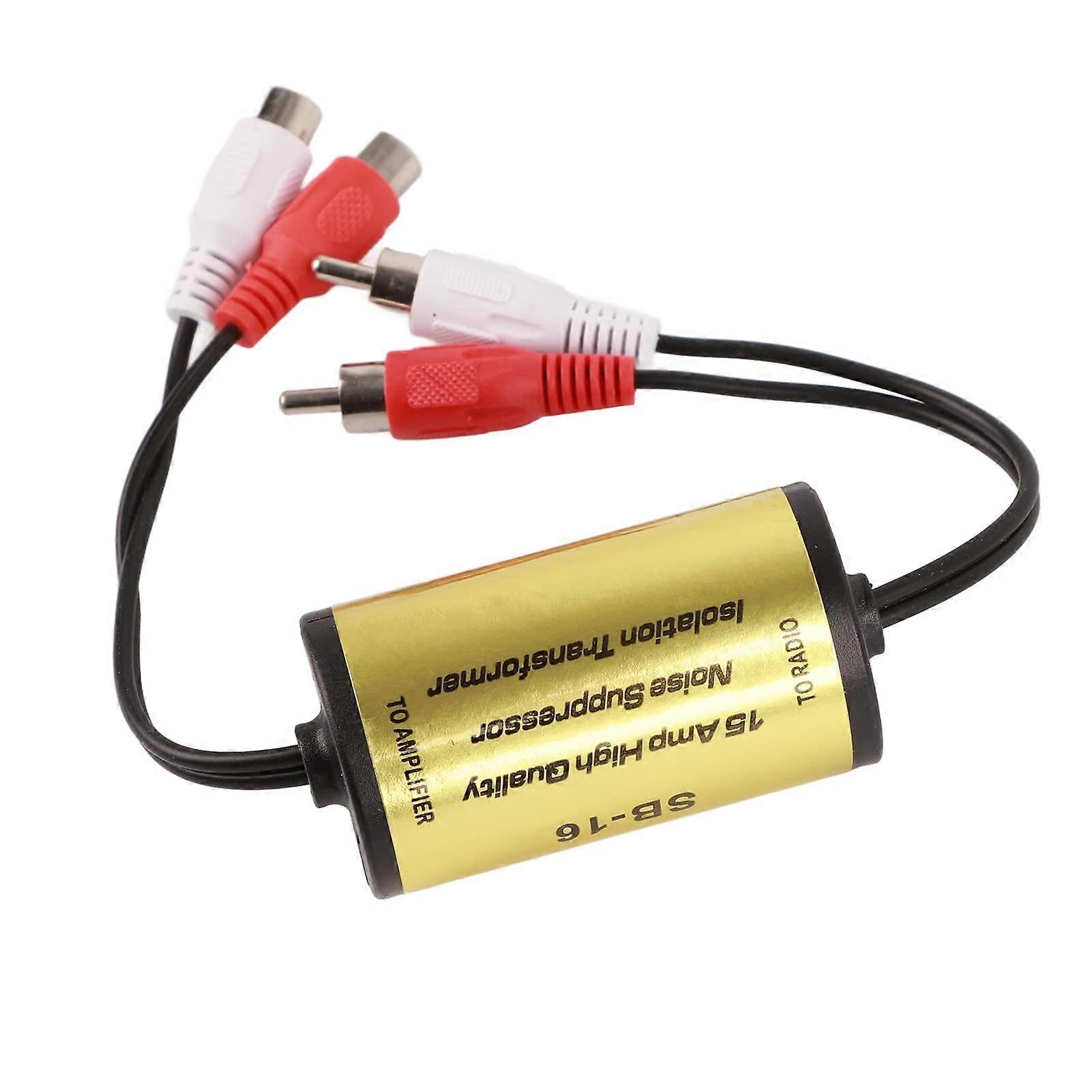 Stereo reduction with power noise from the ground to eliminate car audio