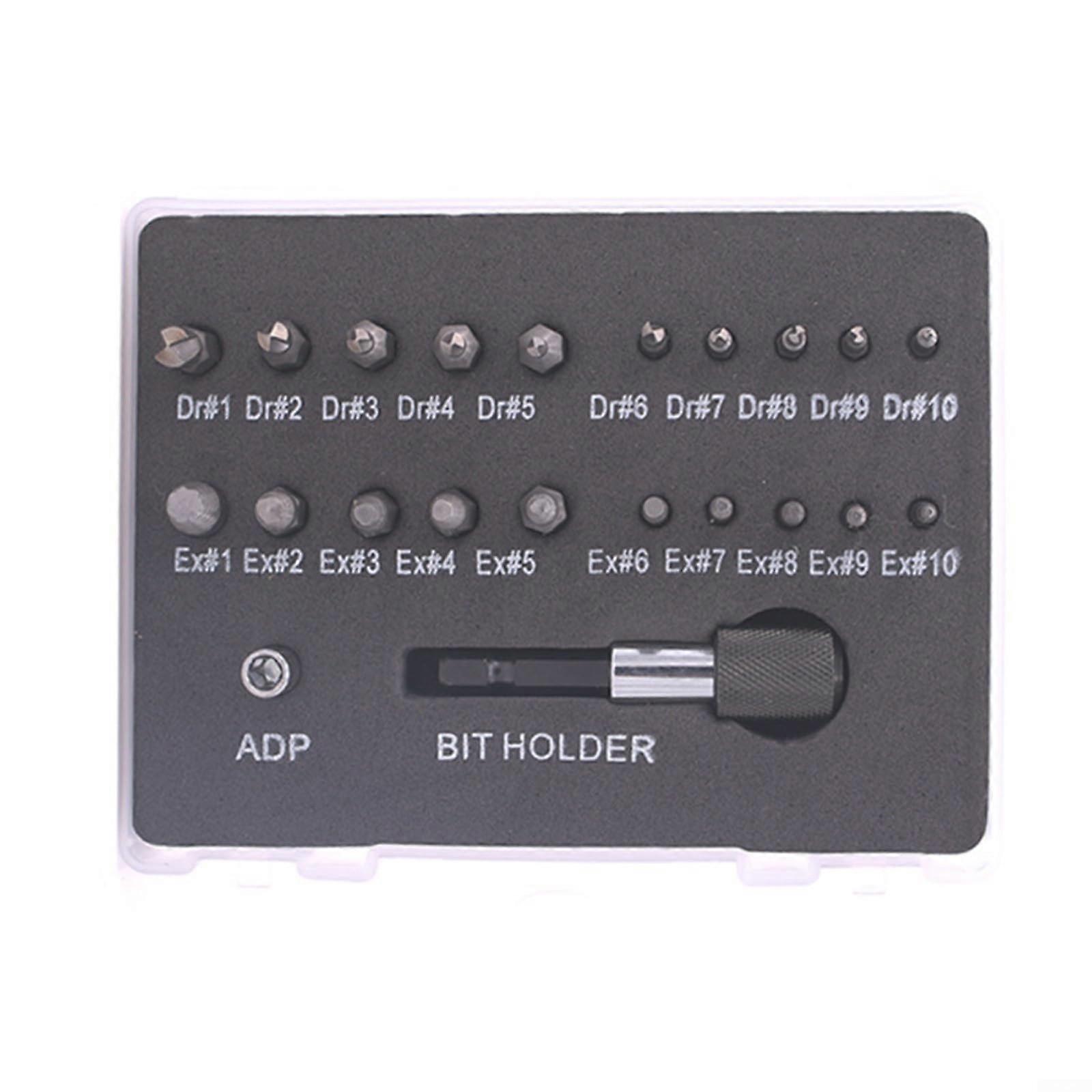 Damaged Screw Extractor Kit Easy Remove Stripped Screw Extractor Set with Magnetic Extension Bit Holder Socket Adapter