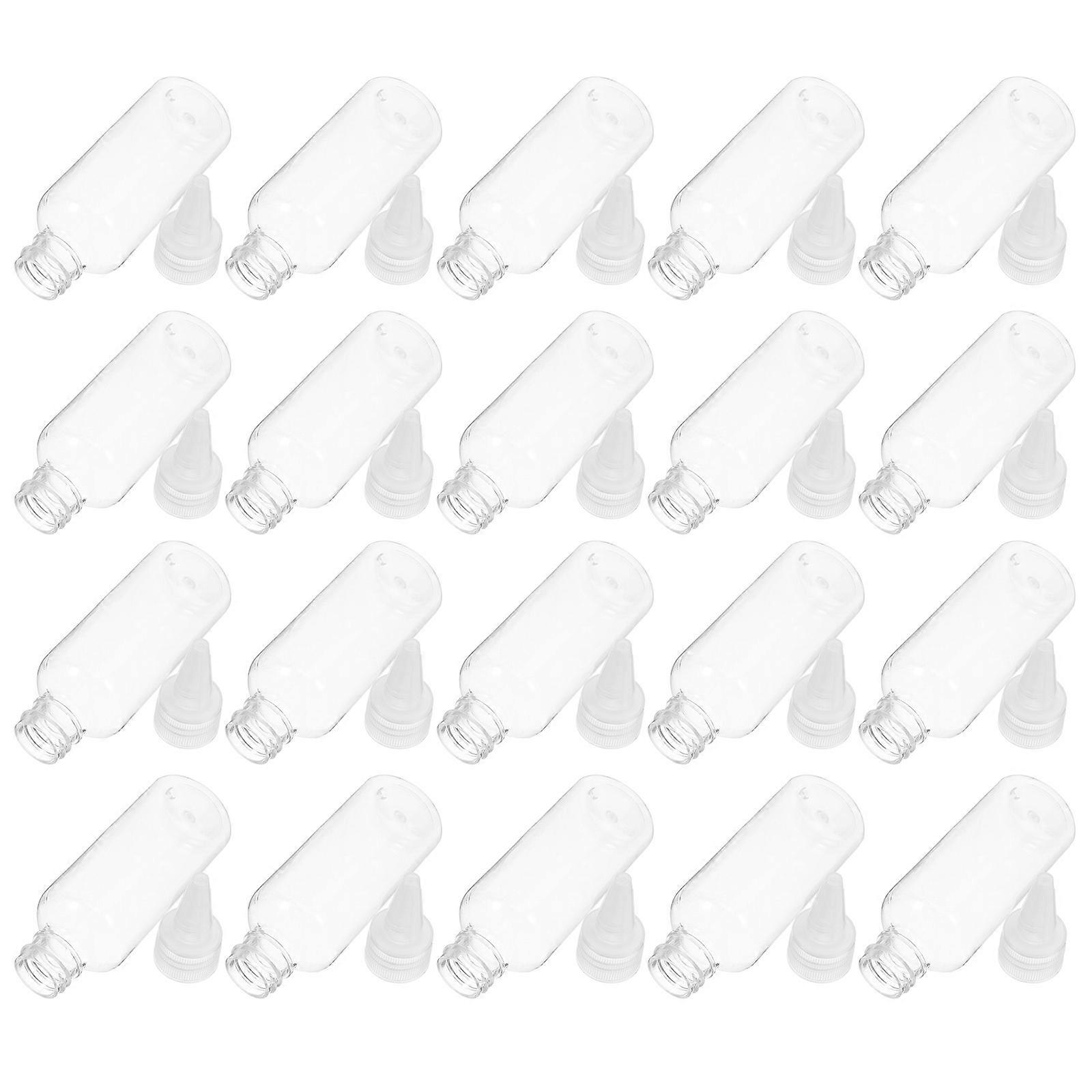 30pcs 60ml Plastic Squeeze Bottles for Lotion, Liquid, Travel, Empty Cosmetic Containers