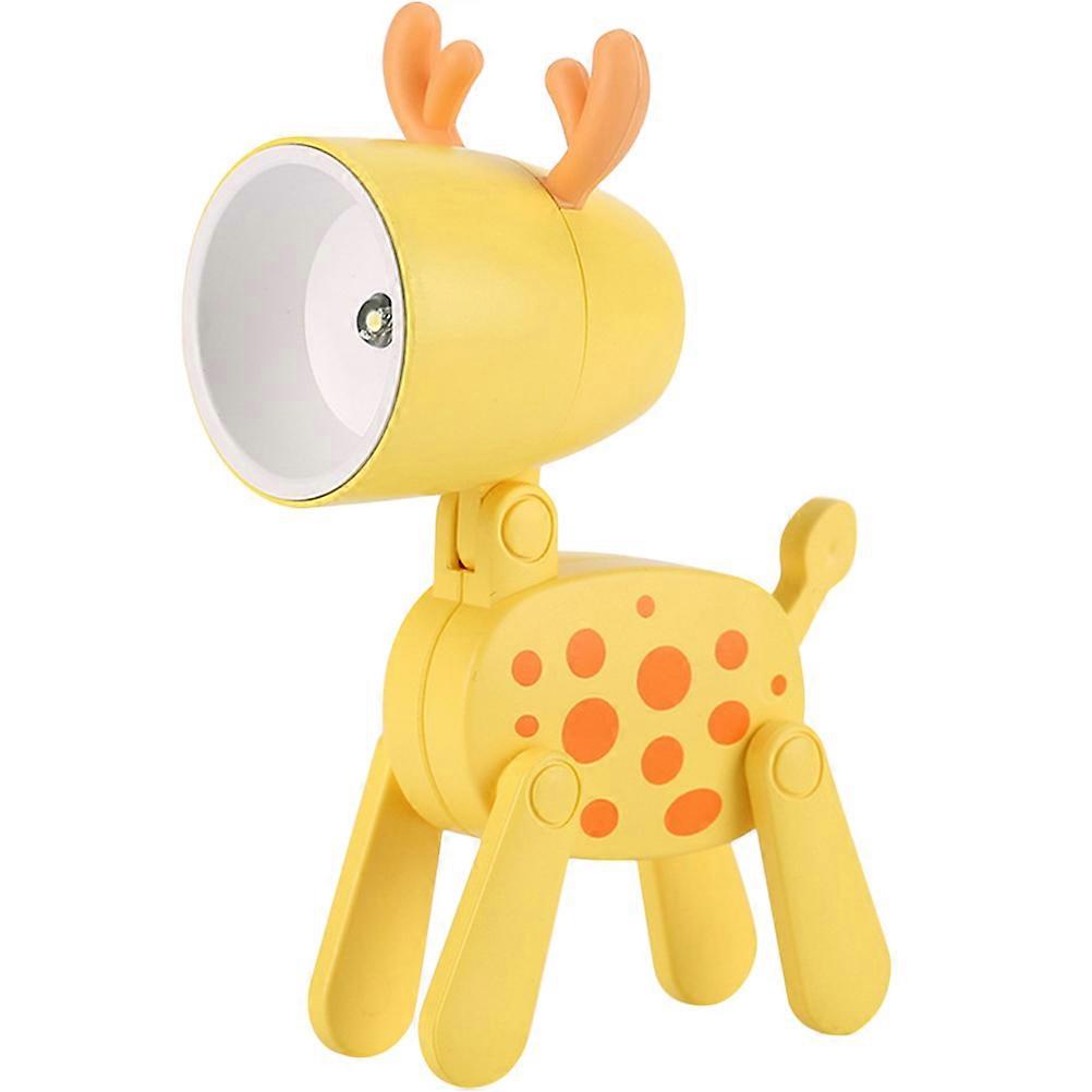 Lovely Deer Night Light in Yellow Color with Adjustable Head for Home Decoration and Gifts 6.5